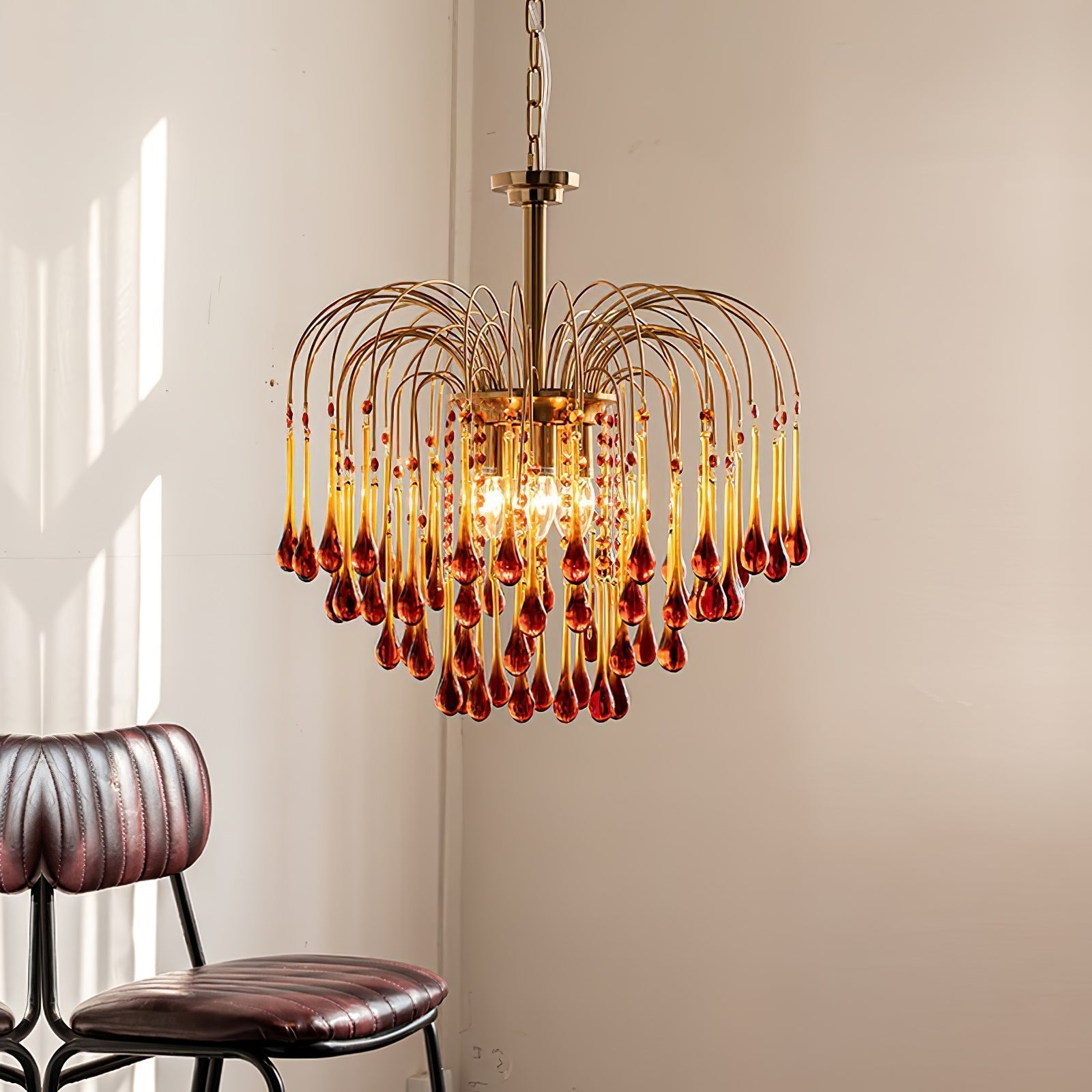 Lustra Kronleuchter Goldene Arme und Kristalle-Letslighting
