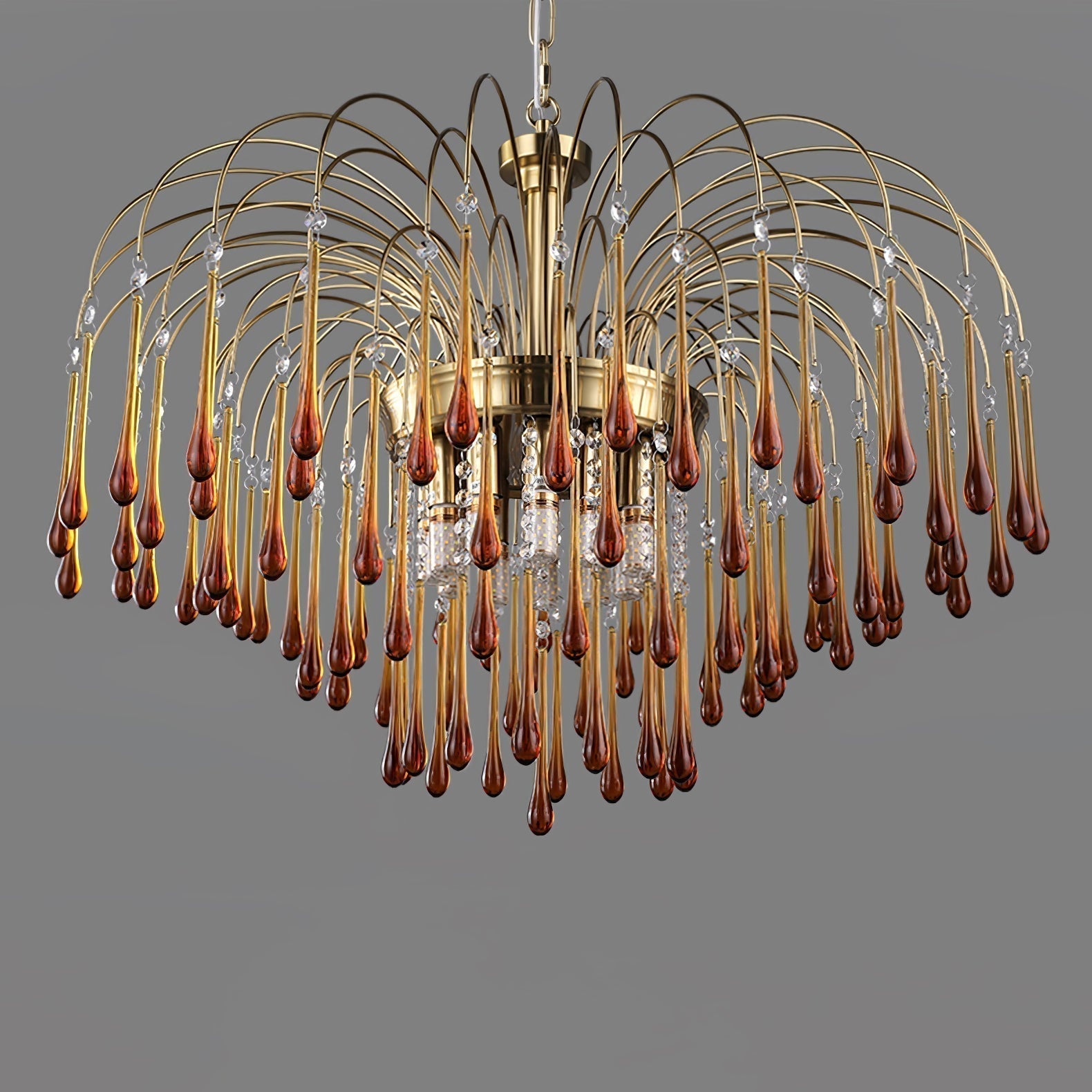 Lustra Kronleuchter Goldene Arme und Kristalle-Letslighting