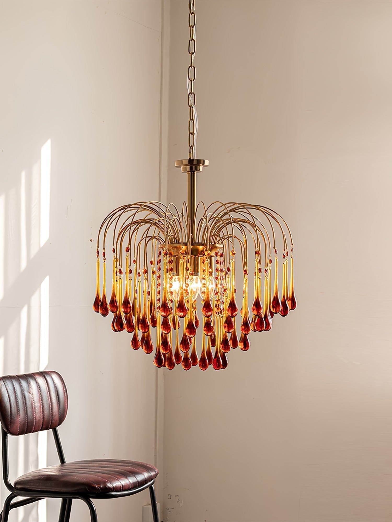 Lustra Kronleuchter Goldene Arme und Kristalle-Letslighting
