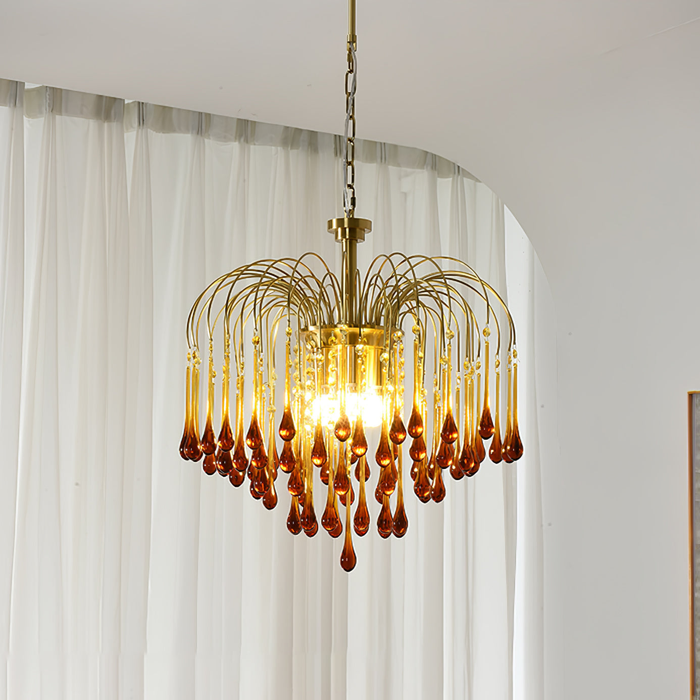 Lustra Kronleuchter Goldene Arme und Kristalle-Letslighting