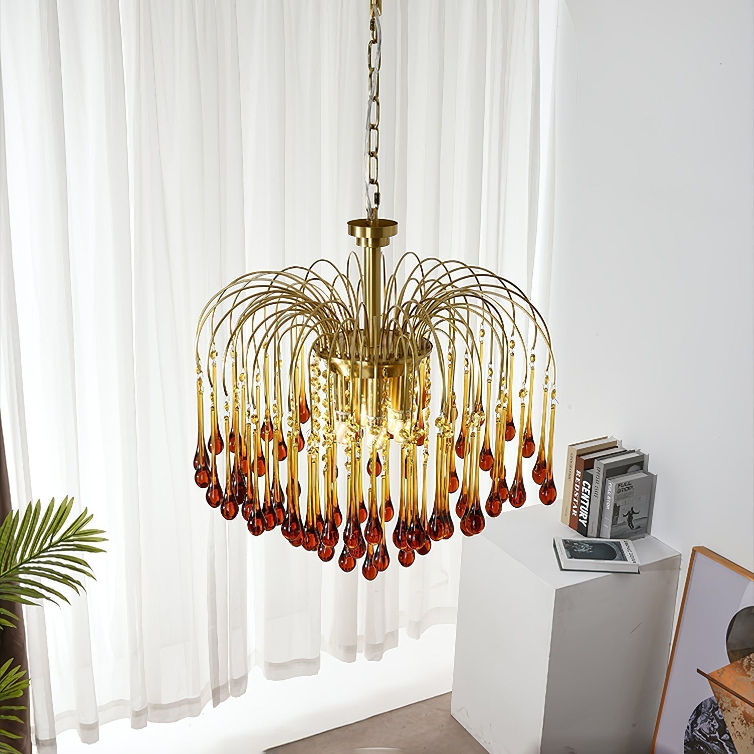 Lustra Kronleuchter Goldene Arme und Kristalle-Letslighting