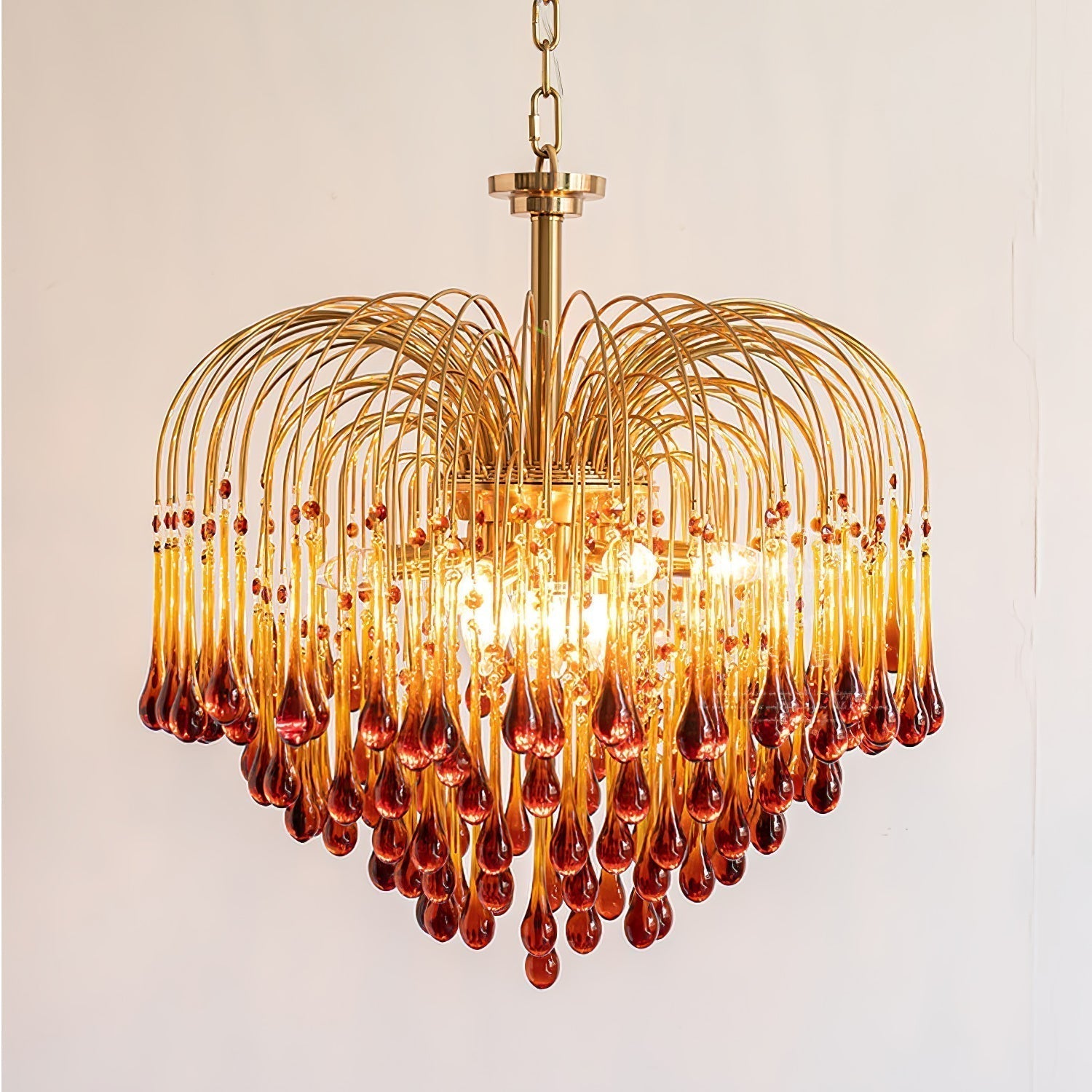 Lustra Kronleuchter Goldene Arme und Kristalle-Letslighting
