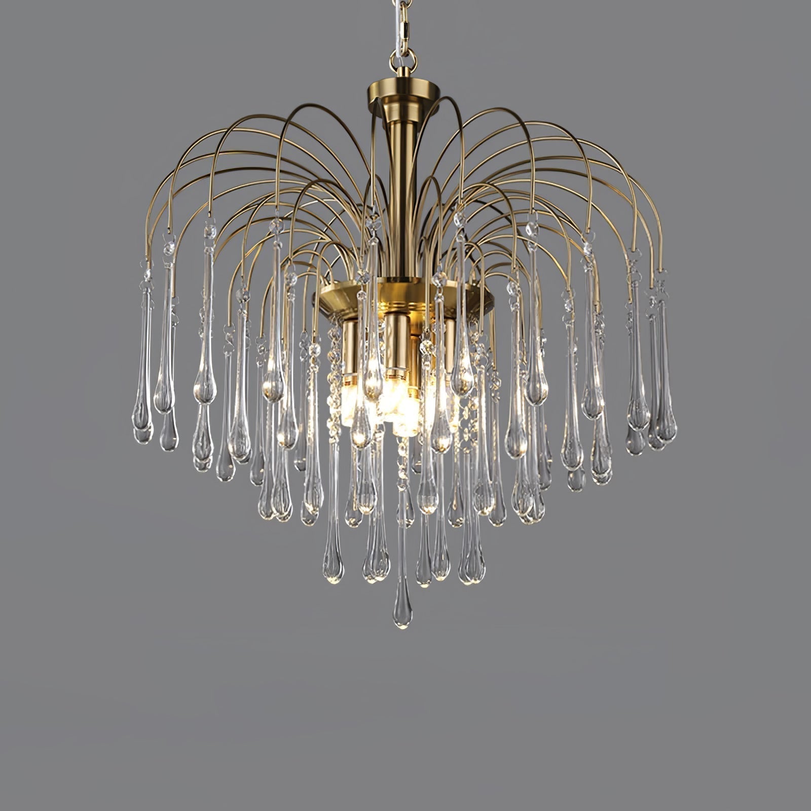 Lustra Kronleuchter Goldene Arme und Kristalle-Letslighting