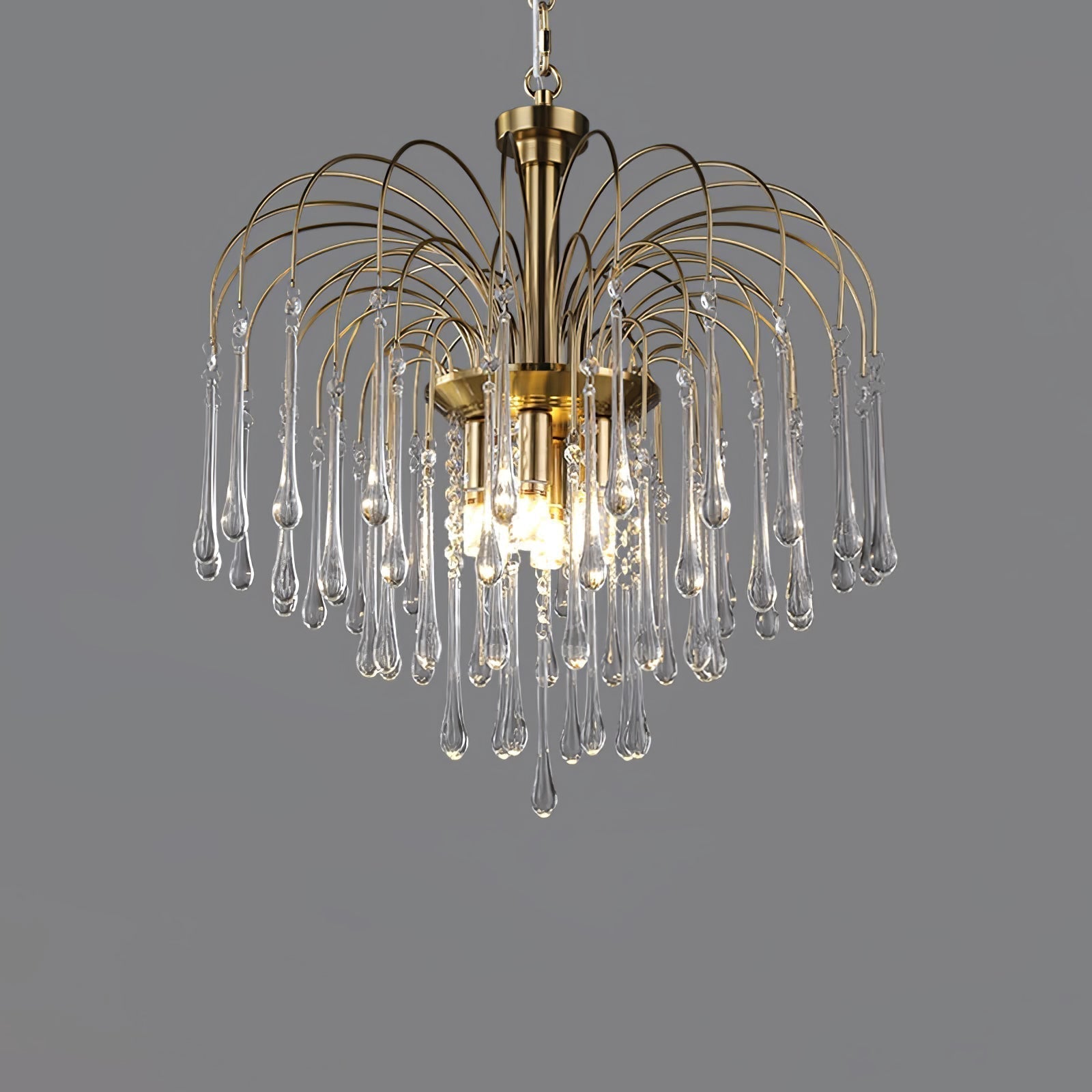 Lustra Kronleuchter Goldene Arme und Kristalle-Letslighting