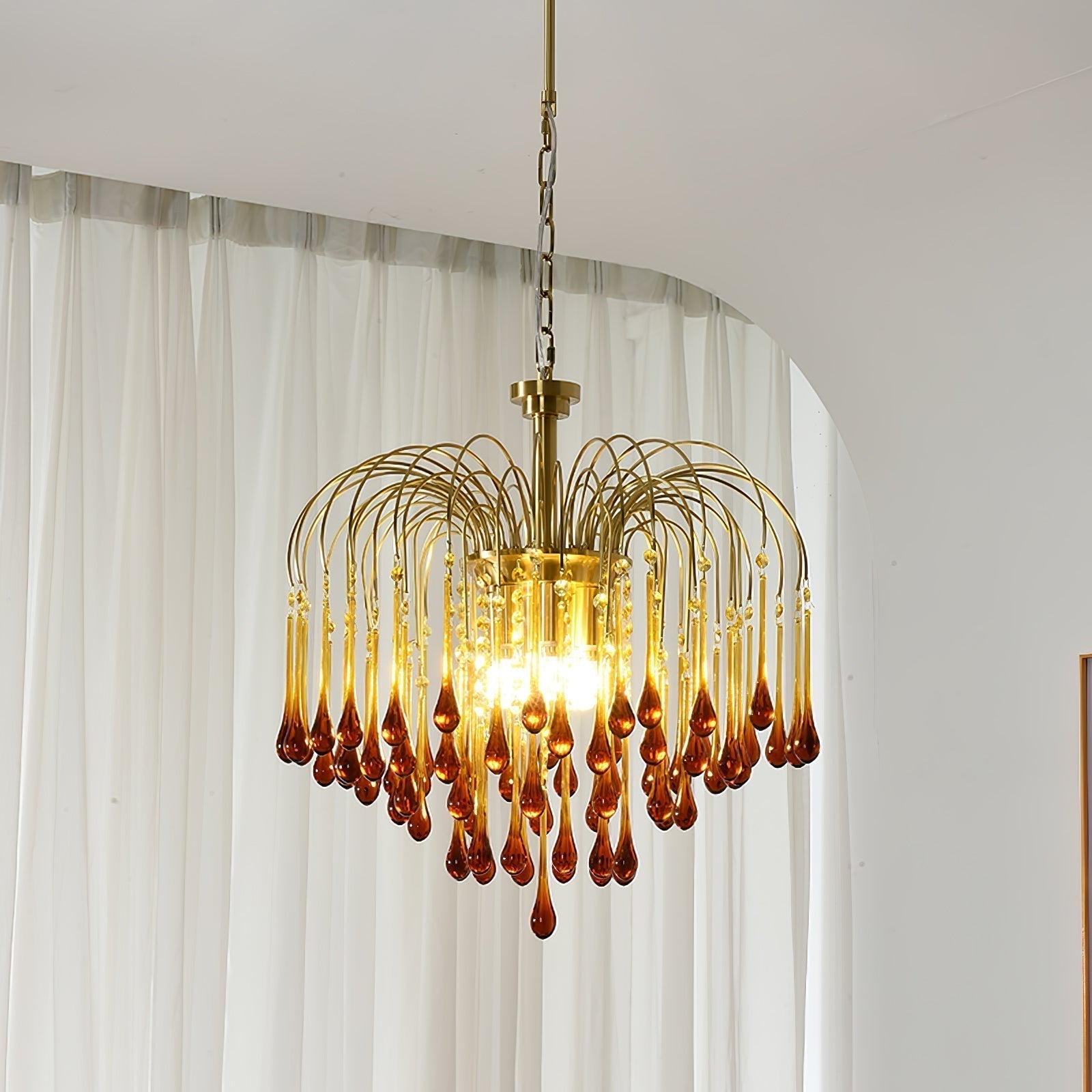 Lustra Kronleuchter Goldene Arme und Kristalle-Letslighting
