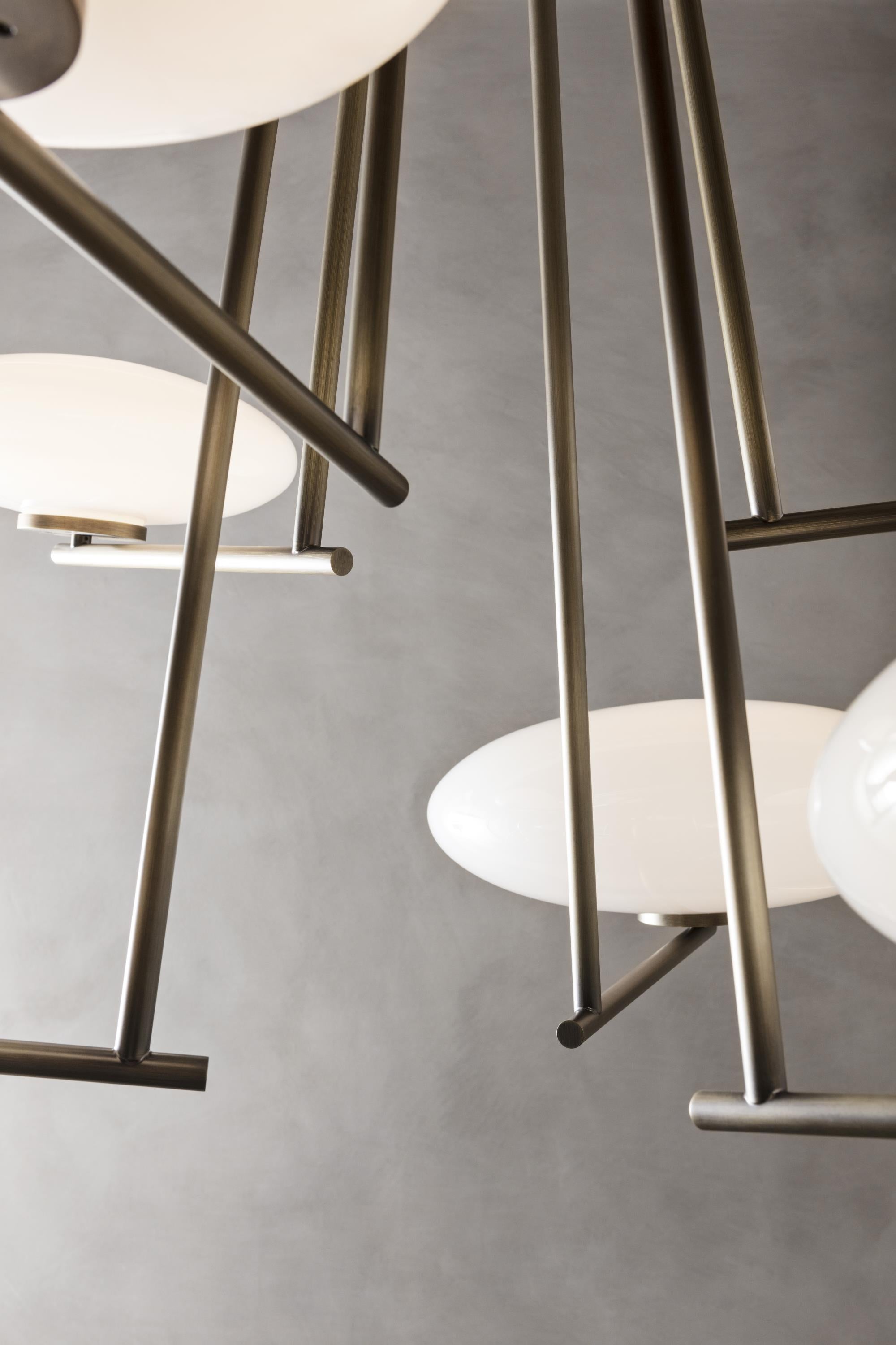 Umirarae Messing Glas Deckenlampe-Letslighting