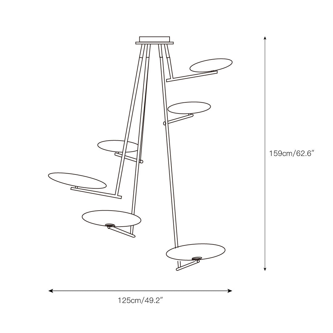 Umirarae Messing Glas Deckenlampe-Letslighting