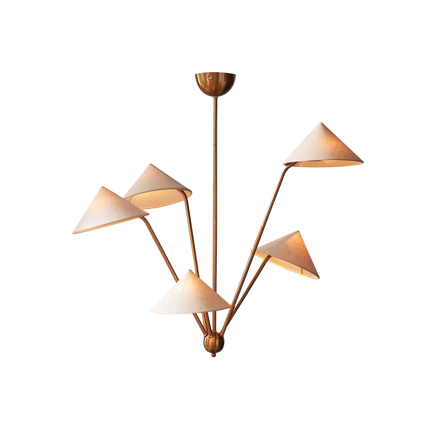 Avlorisra Vintage Industrieller Messing Stoff-Kronleuchter-Letslighting