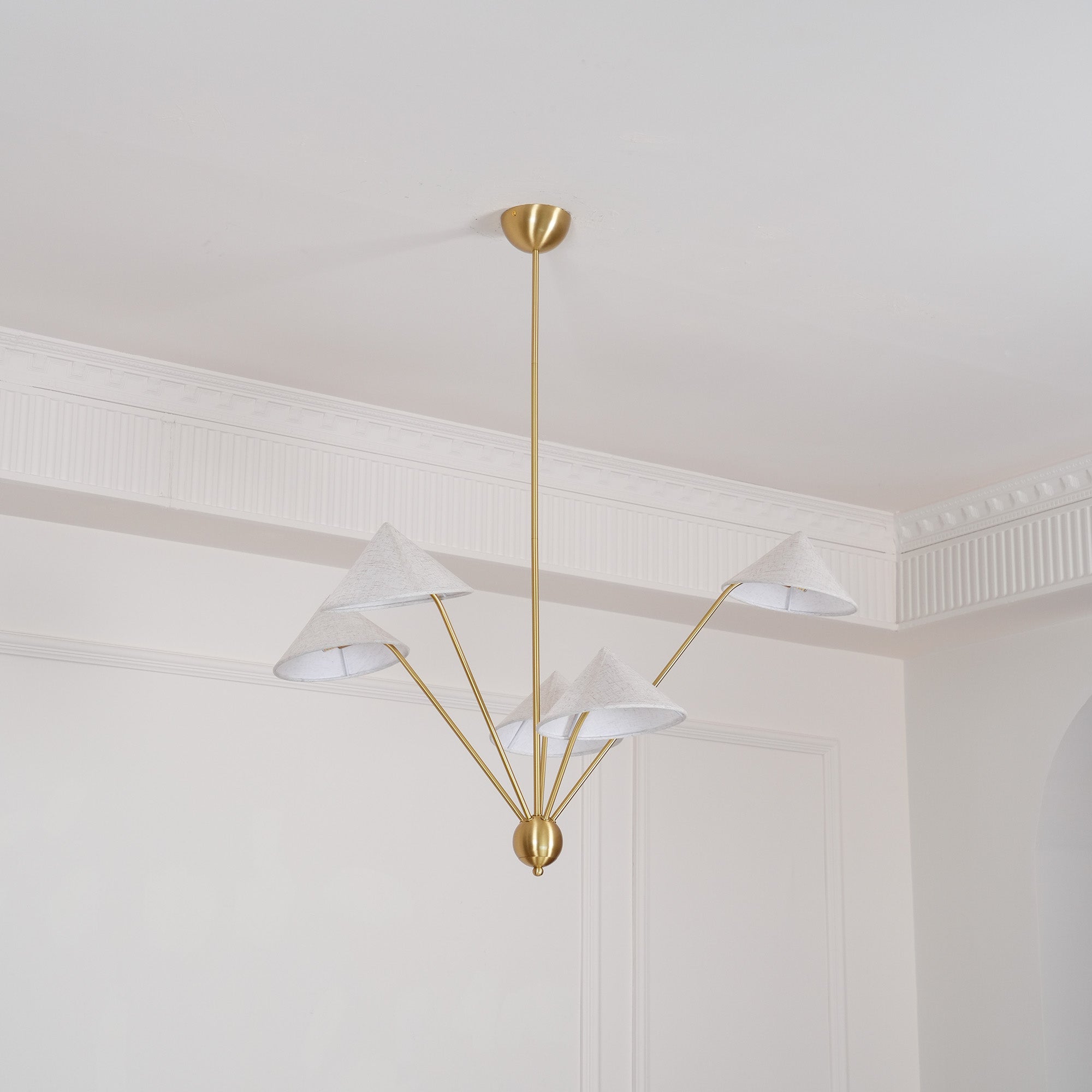 Avlorisra Vintage Industrieller Messing Stoff-Kronleuchter-Letslighting