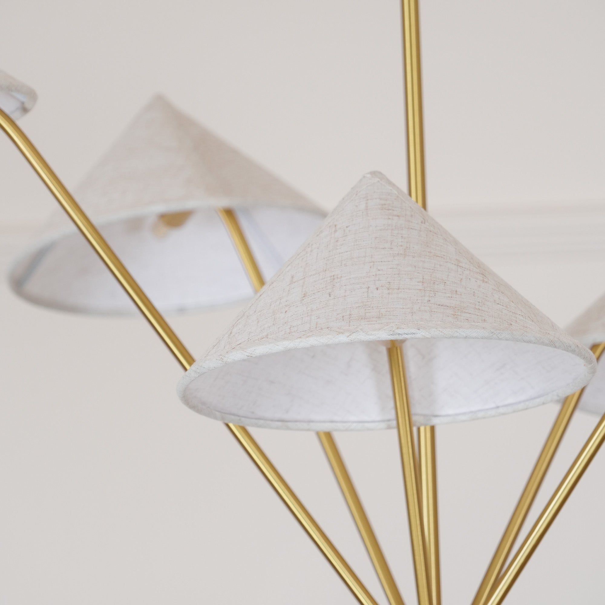 Avlorisra Vintage Industrieller Messing Stoff-Kronleuchter-Letslighting