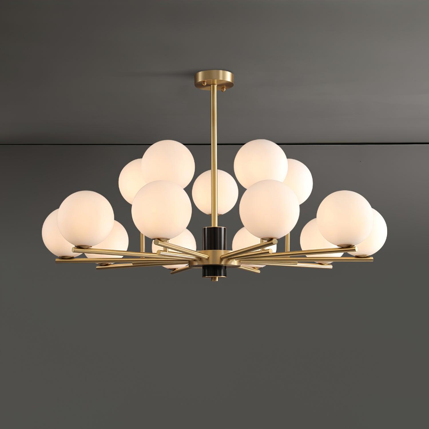 Covynel Mid-Century Messing Kronleuchter-Letslighting