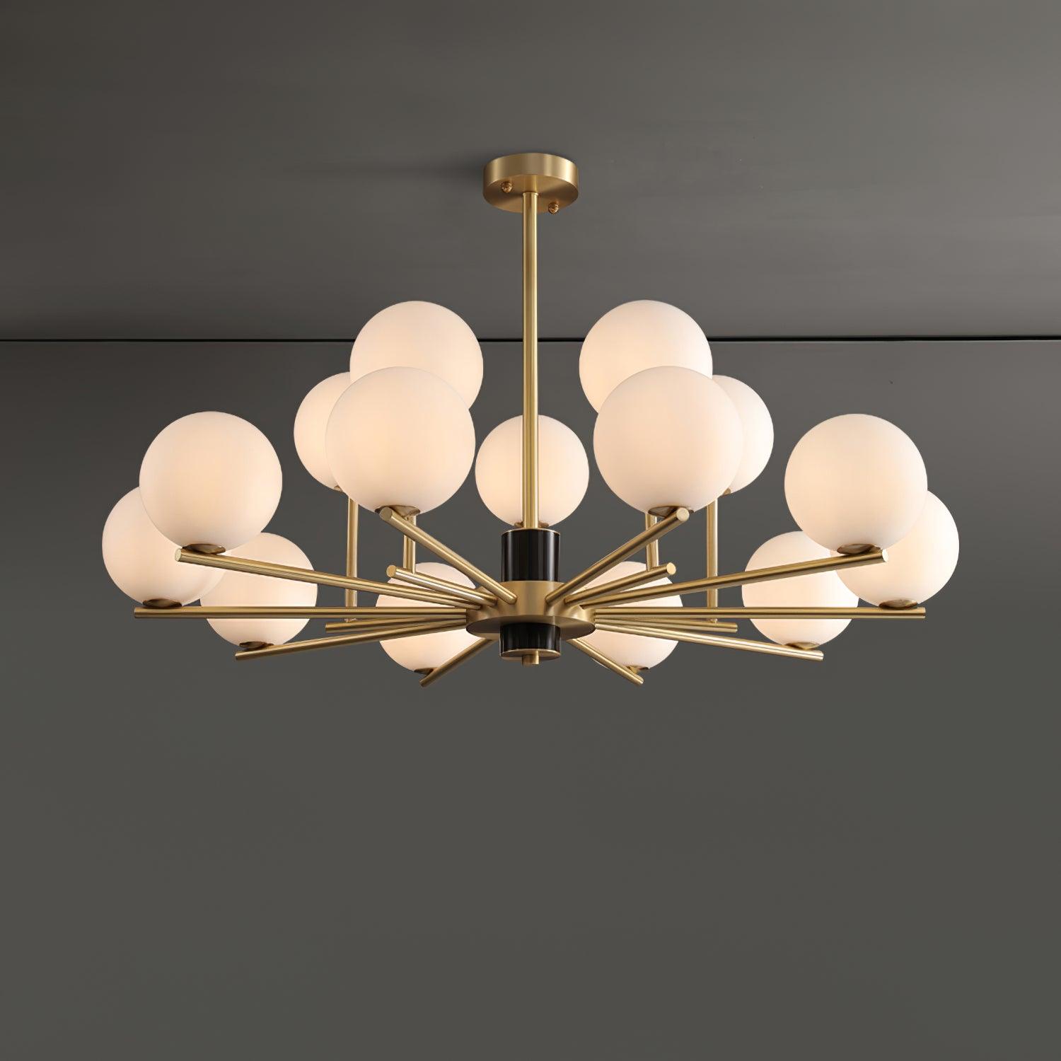 Covynel Mid-Century Messing Kronleuchter-Letslighting