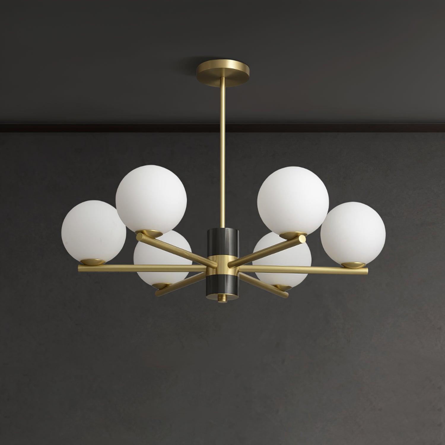 Covynel Mid-Century Messing Kronleuchter-Letslighting