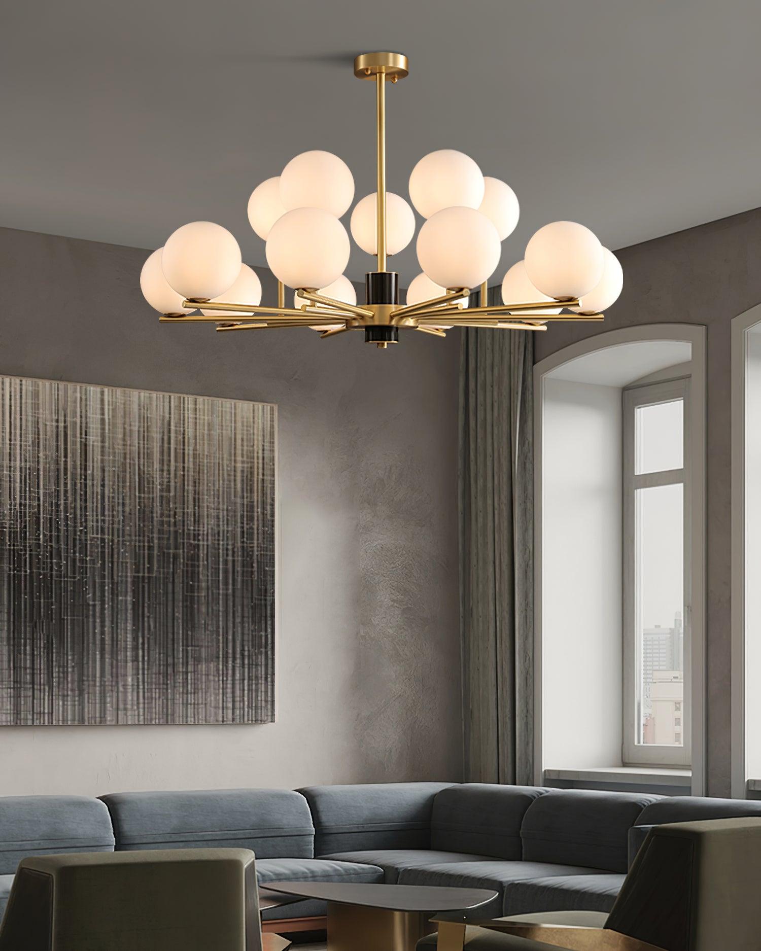 Covynel Mid-Century Messing Kronleuchter-Letslighting