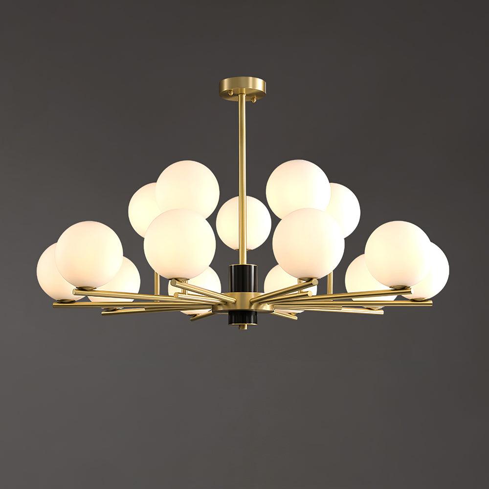 Covynel Mid-Century Messing Kronleuchter-Letslighting