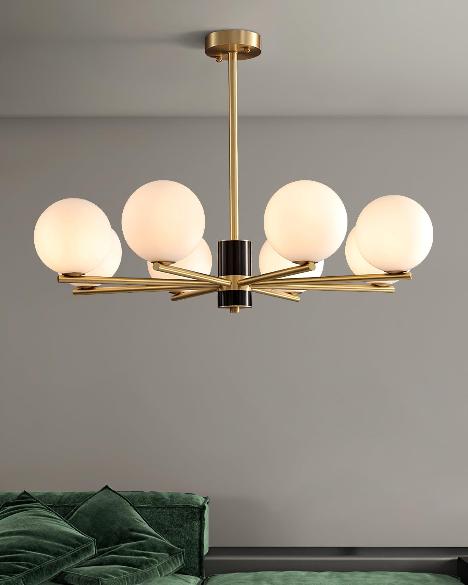 Covynel Mid-Century Messing Kronleuchter-Letslighting