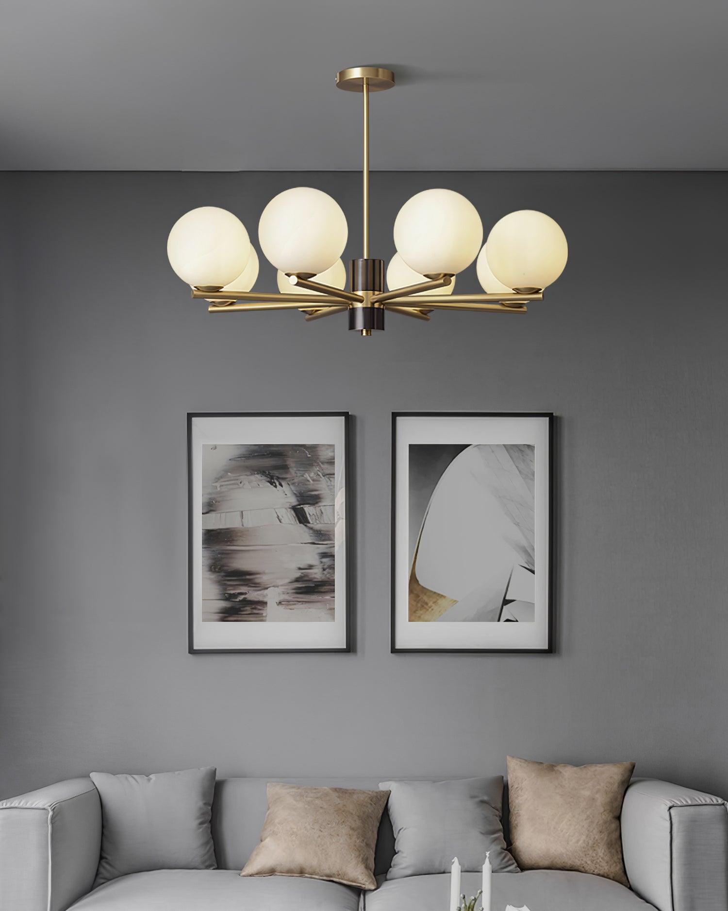 Covynel Mid-Century Messing Kronleuchter-Letslighting