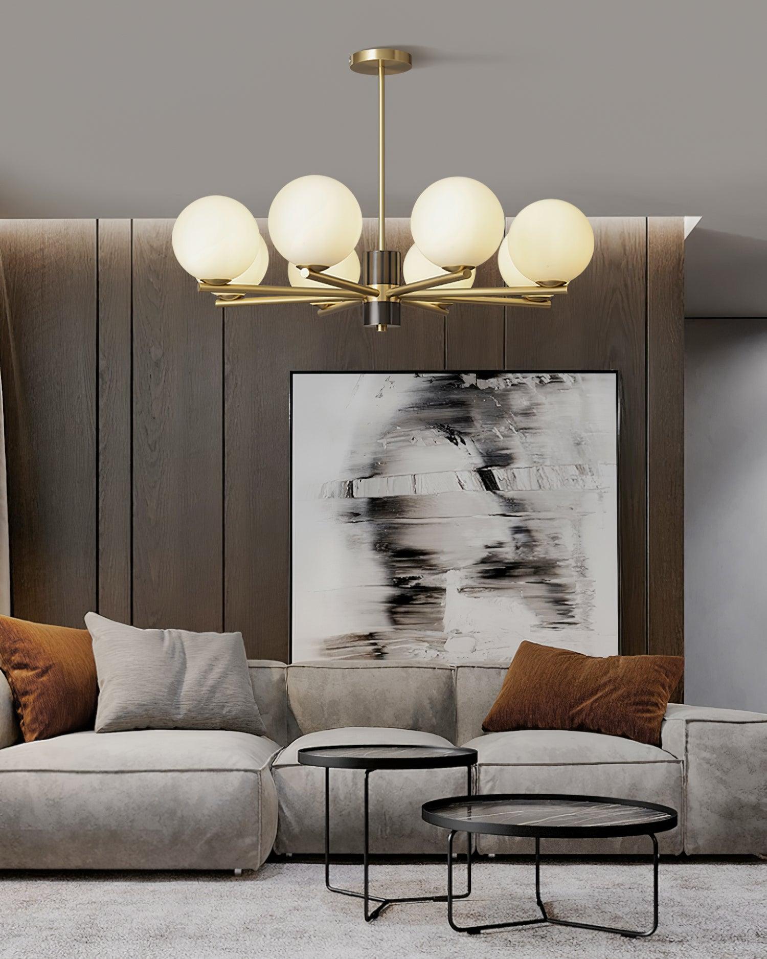 Covynel Mid-Century Messing Kronleuchter-Letslighting