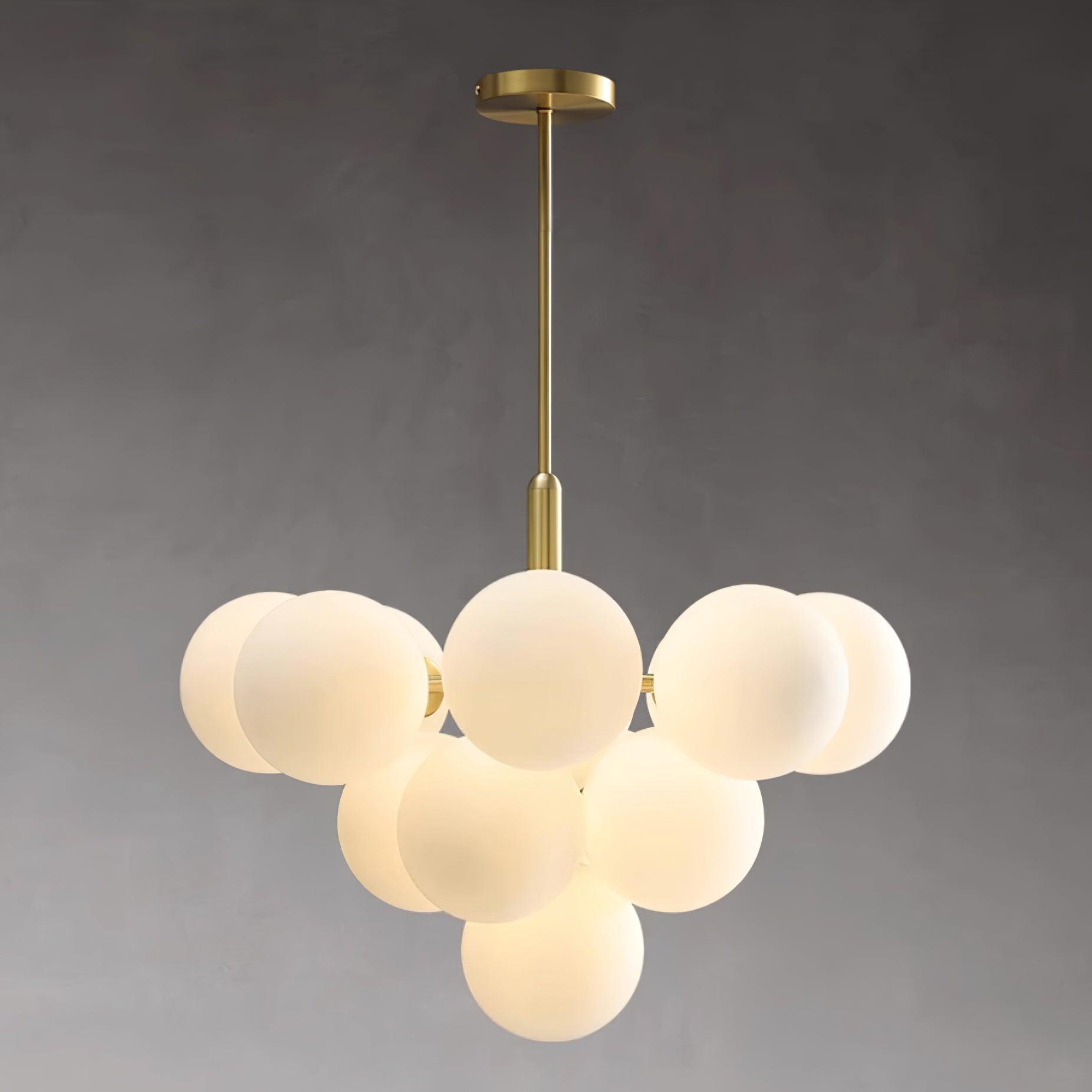 Sage Moderner Minimalistischer Kronleuchter aus Glas und Messing-Letslighting