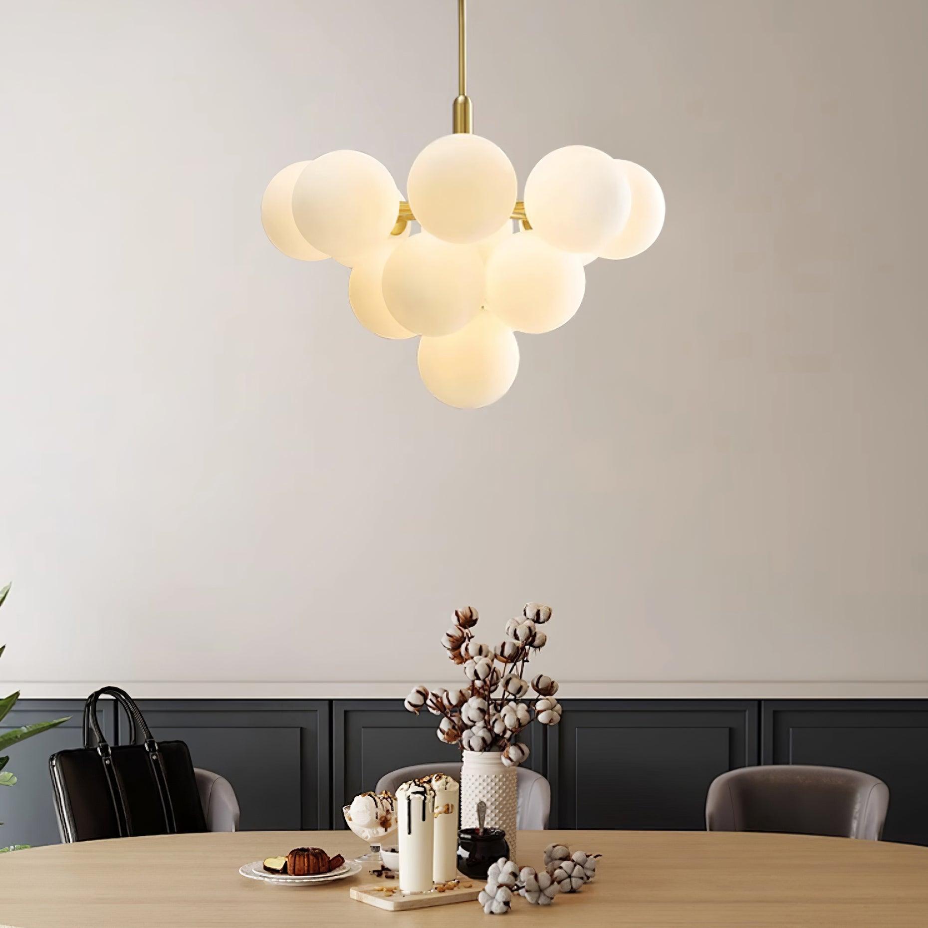 Sage Moderner Minimalistischer Kronleuchter aus Glas und Messing-Letslighting