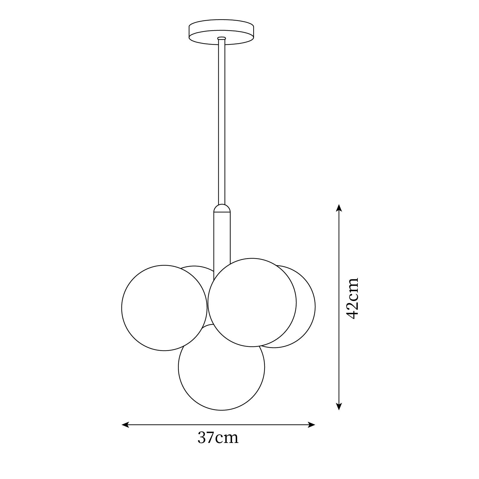 Sage Moderner Minimalistischer Kronleuchter aus Glas und Messing-Letslighting