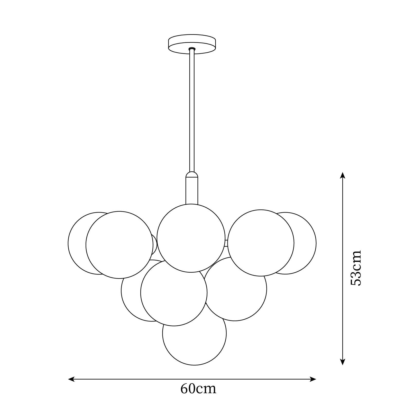 Sage Moderner Minimalistischer Kronleuchter aus Glas und Messing-Letslighting