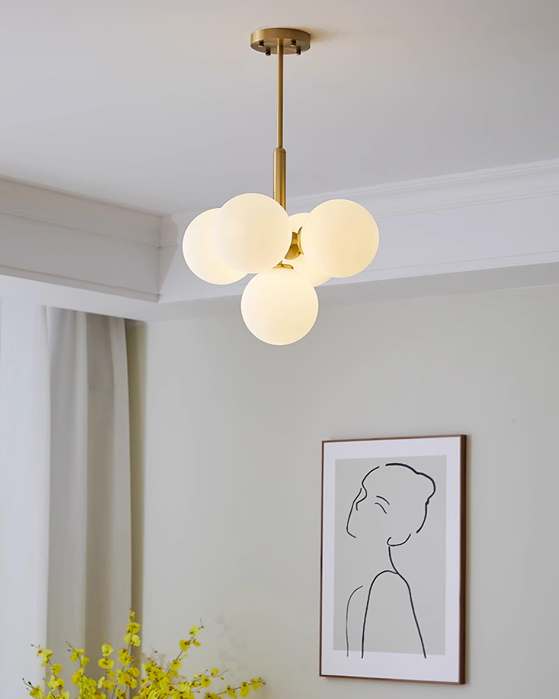 Sage Moderner Minimalistischer Kronleuchter aus Glas und Messing-Letslighting