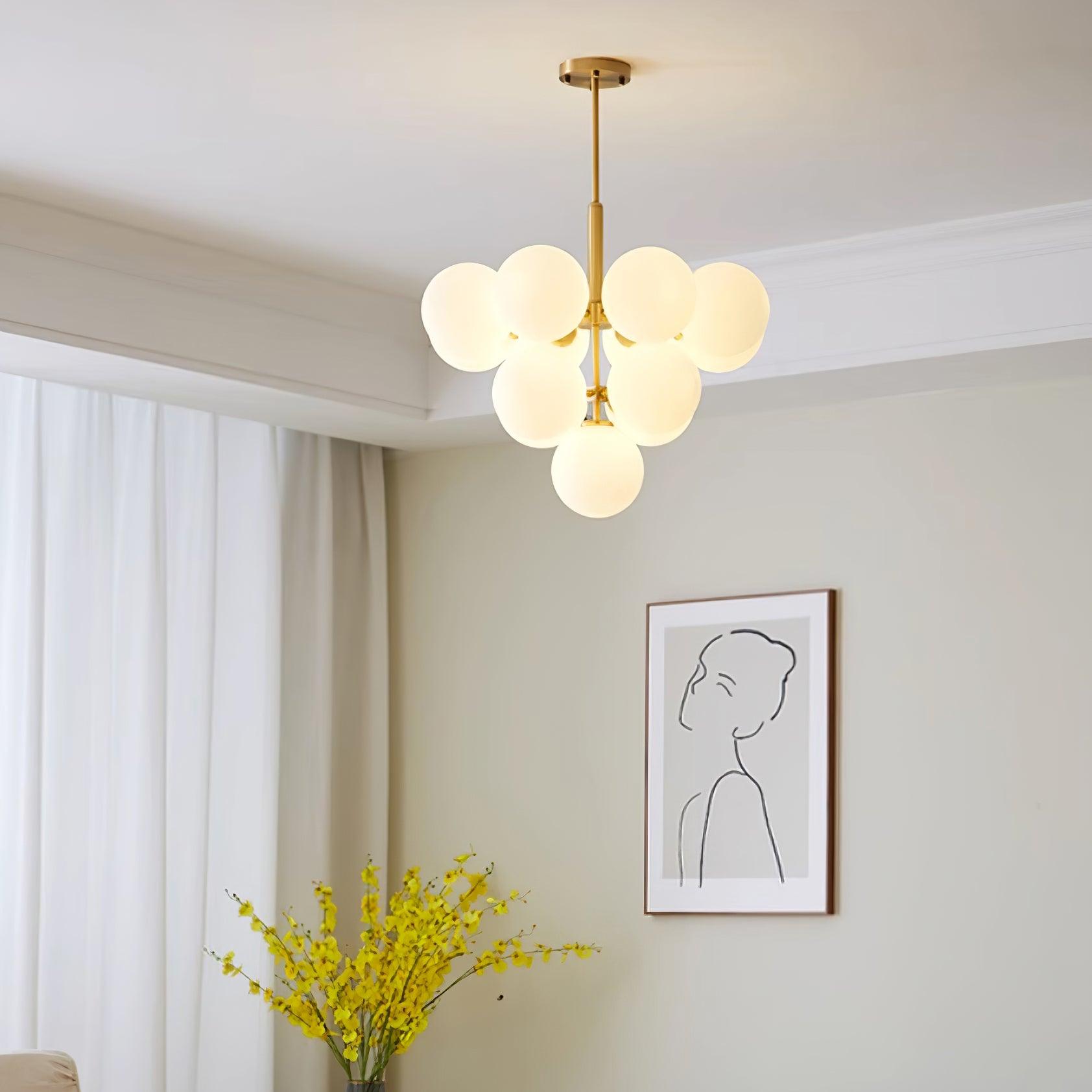Sage Moderner Minimalistischer Kronleuchter aus Glas und Messing-Letslighting