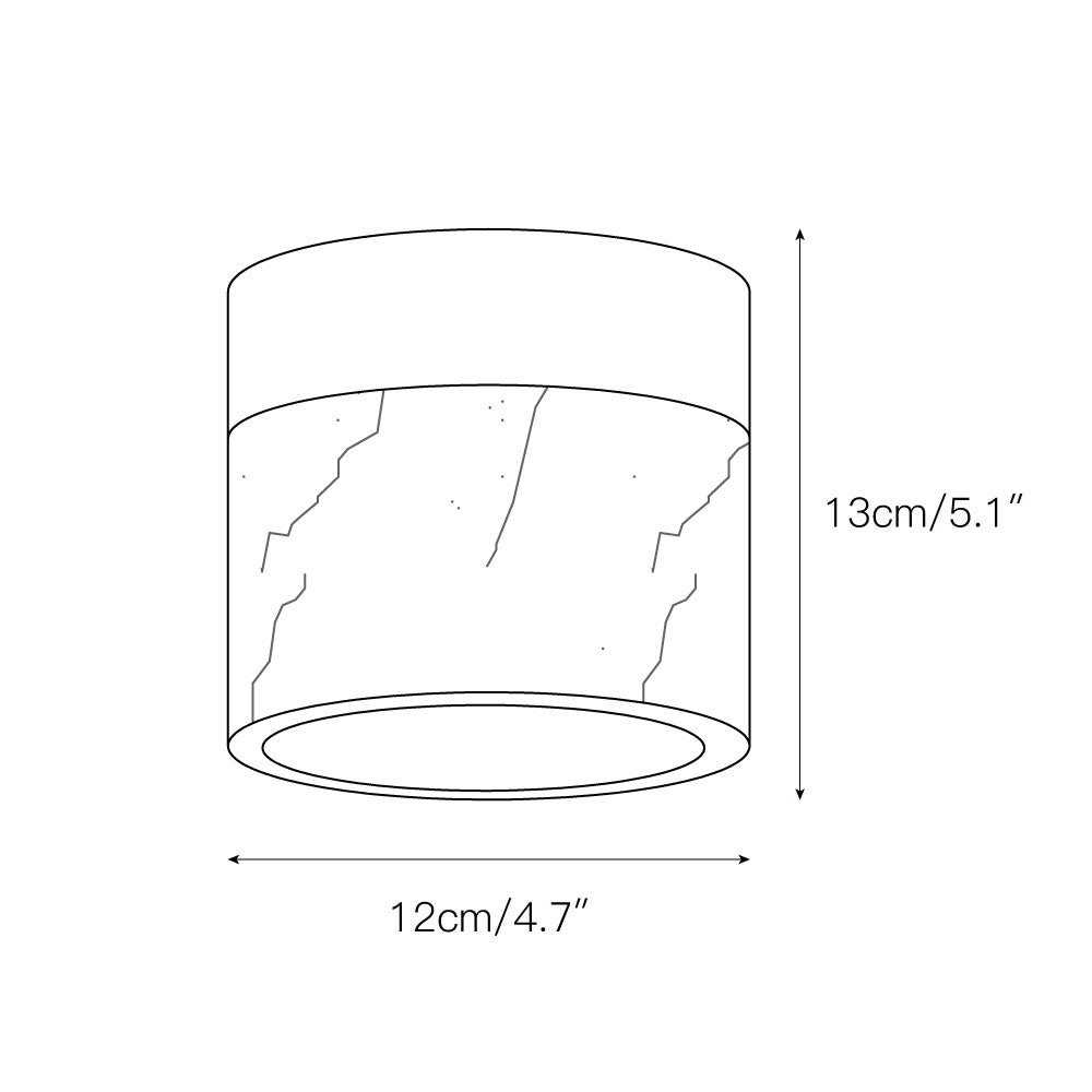 Ivinir Modern Minimalist Round Marble Ceiling Lamp - Letslighting