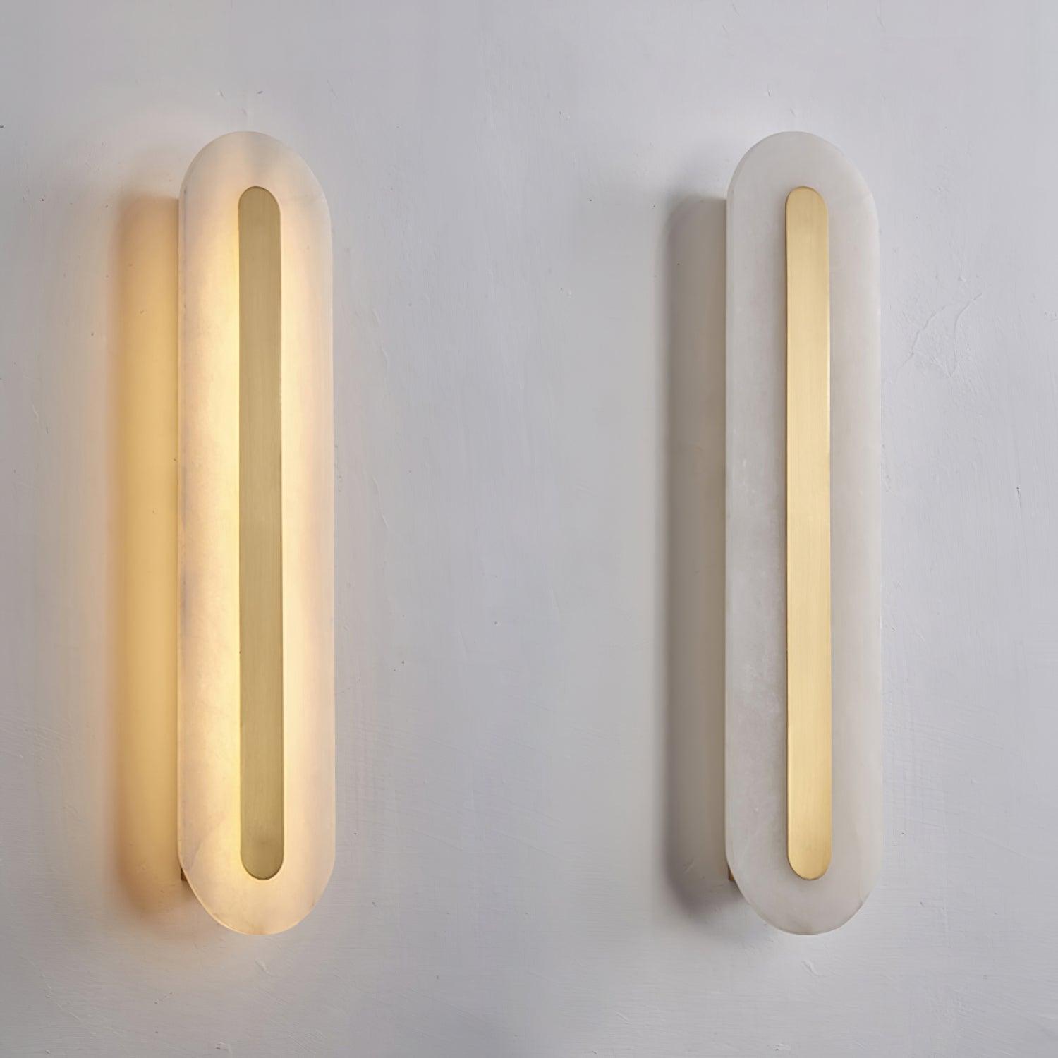 Hurn Abgerundete Alabaster Wandleuchte