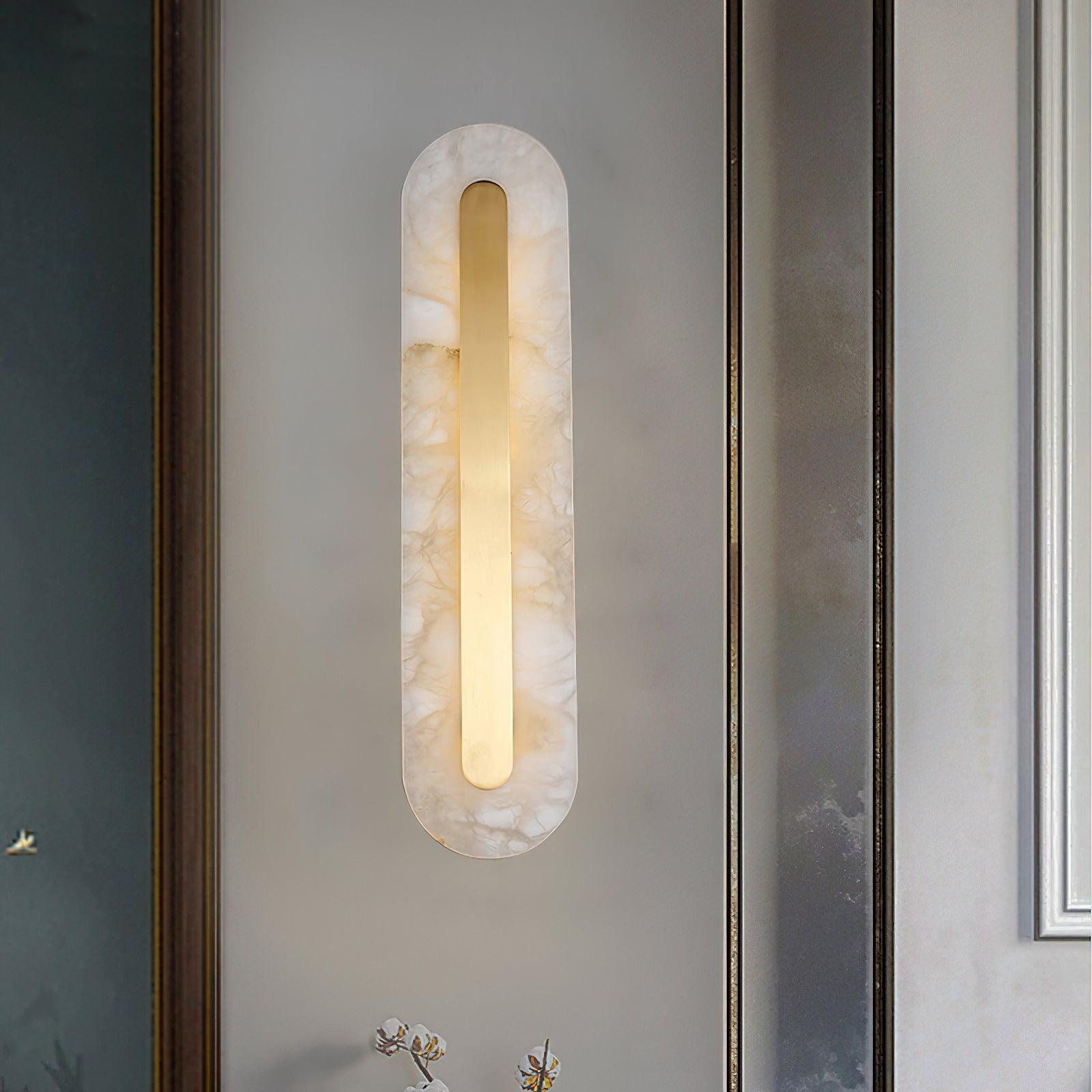 Hurn Abgerundete Alabaster Wandleuchte