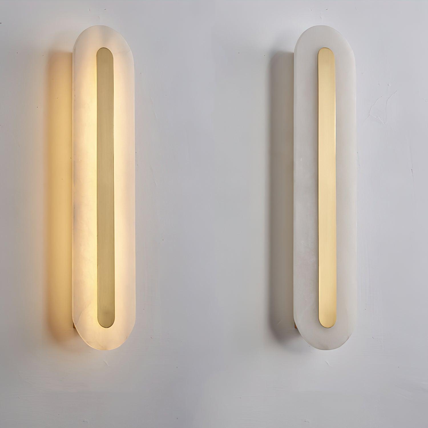 Hurn Abgerundete Alabaster Wandleuchte