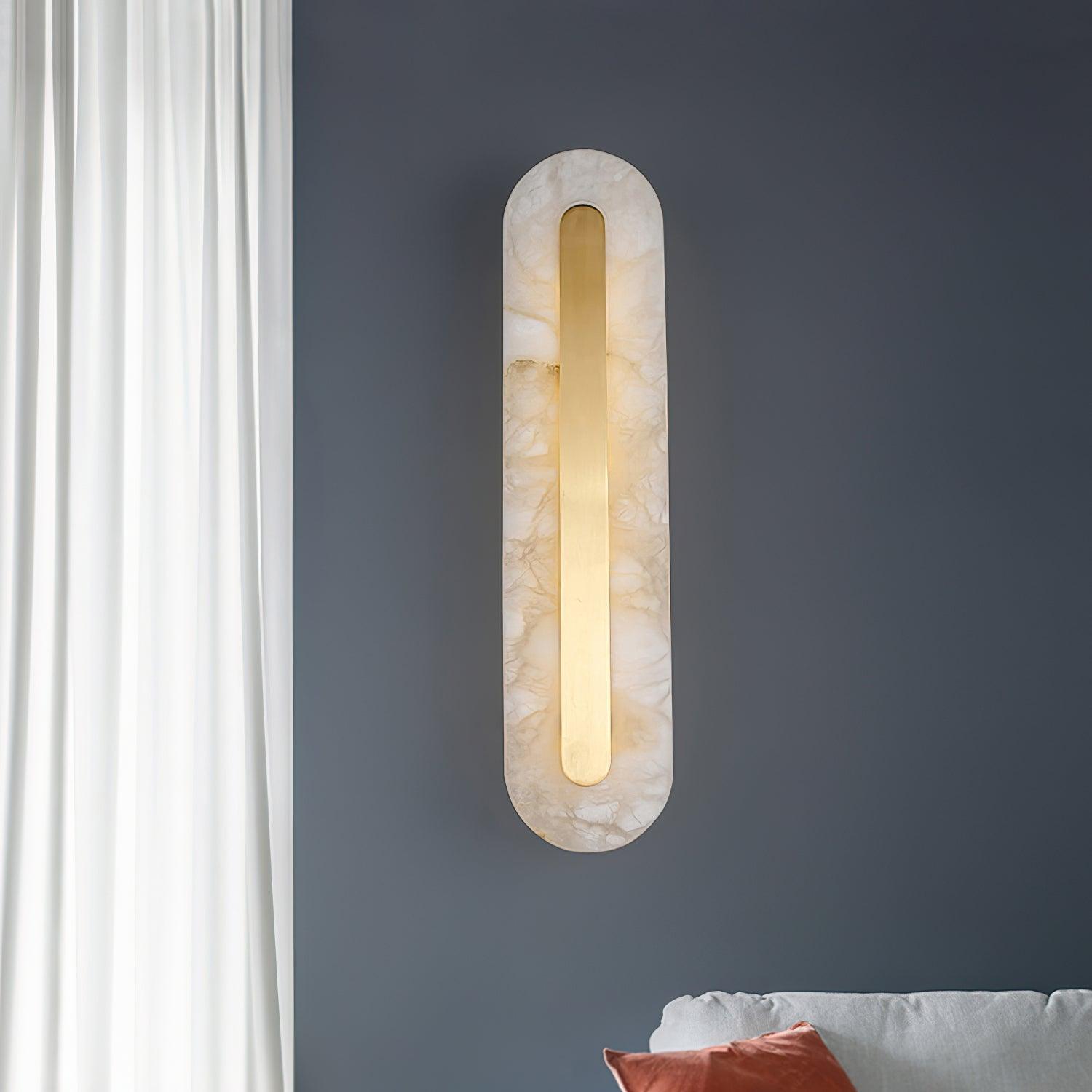 Hurn Abgerundete Alabaster Wandleuchte