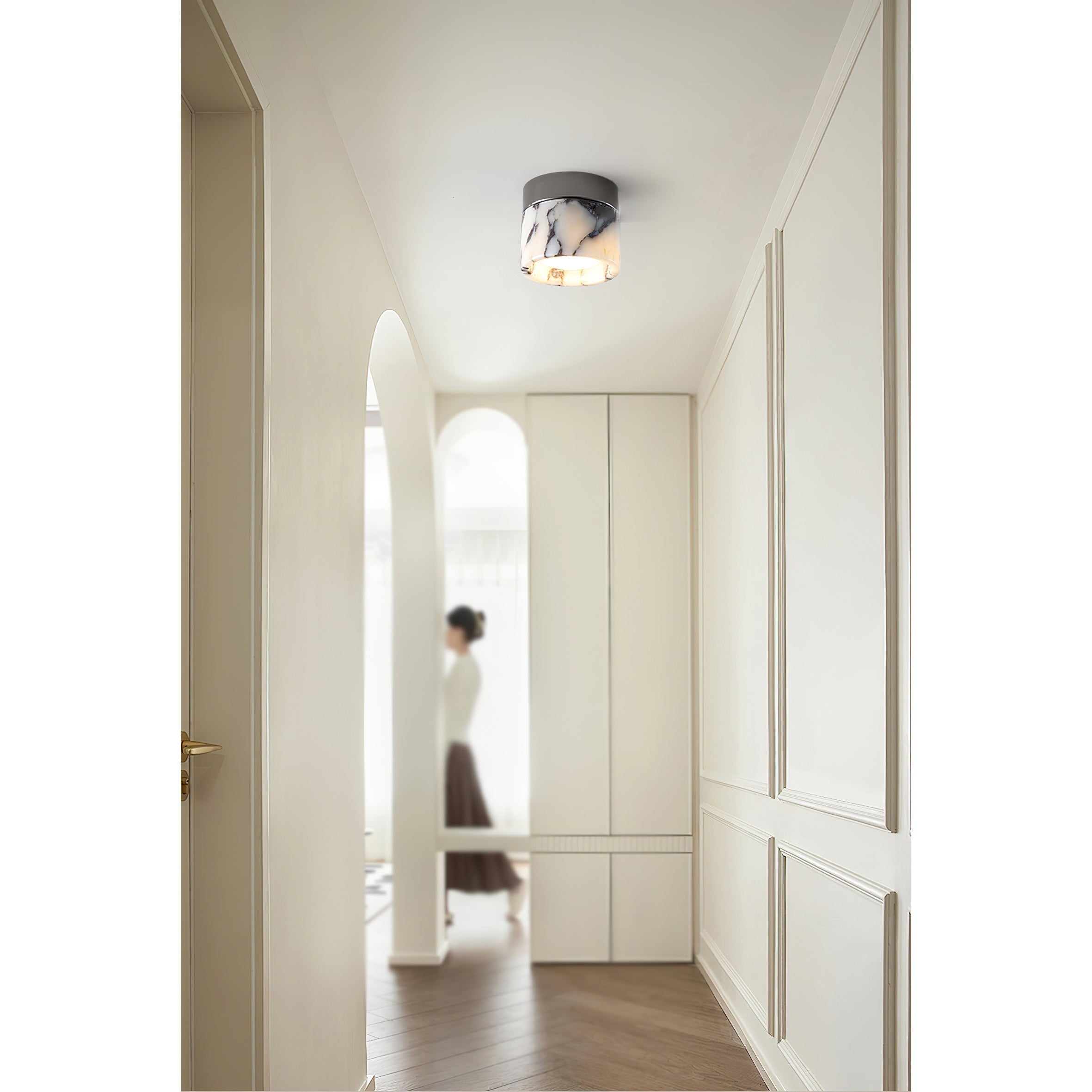 Ivinir Modern Minimalist Round Marble Ceiling Lamp - Letslighting