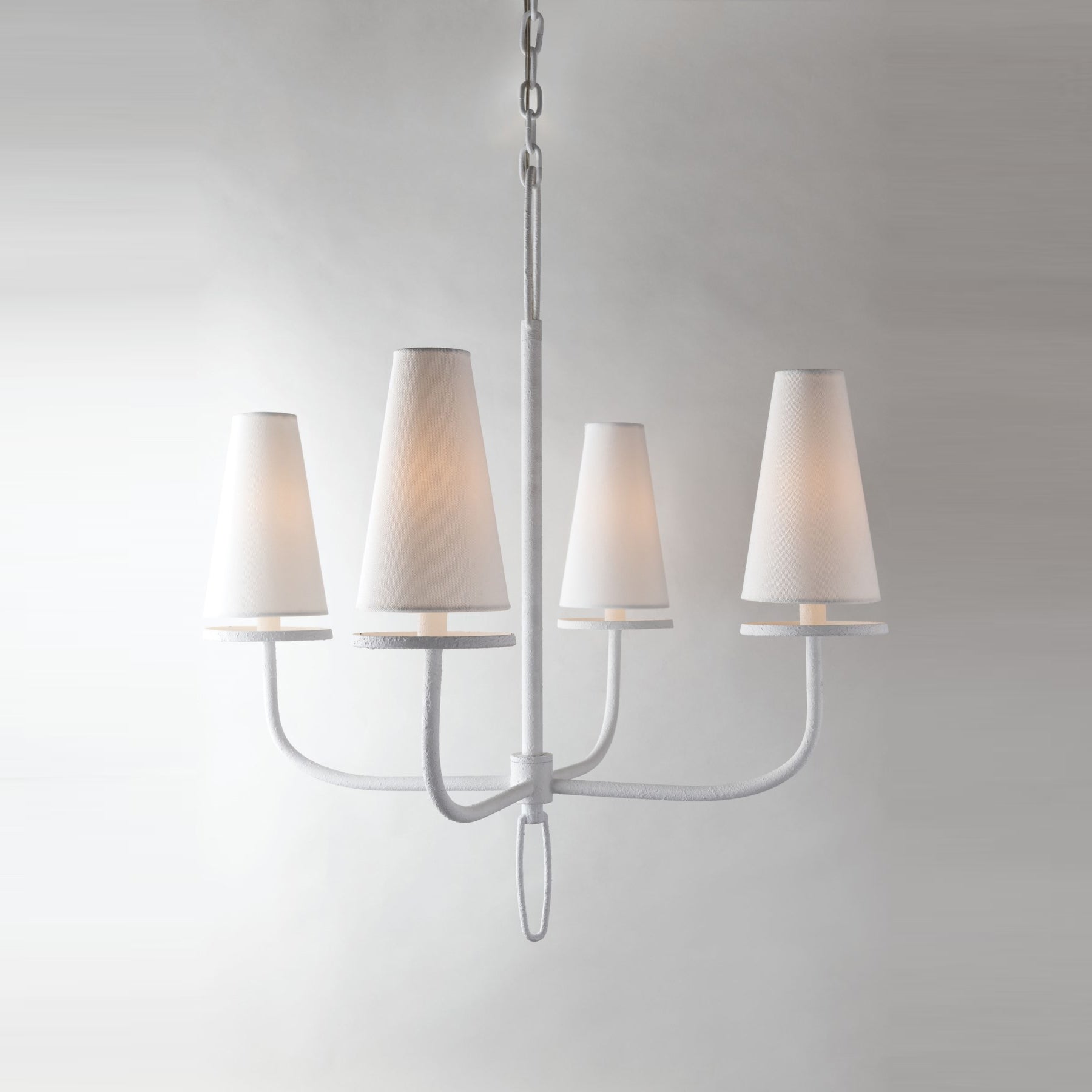 Curaeara Vintage-Industrie-Kronleuchter aus Messing und Stoff-Letslighting