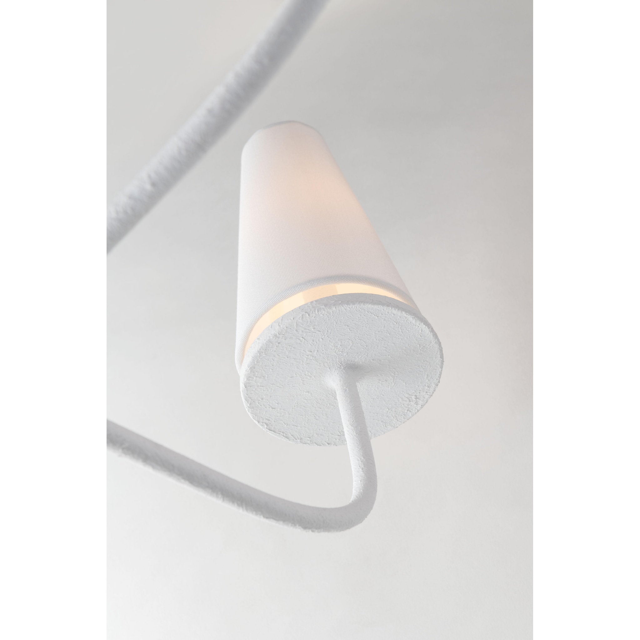 Curaeara Vintage-Industrie-Kronleuchter aus Messing und Stoff-Letslighting