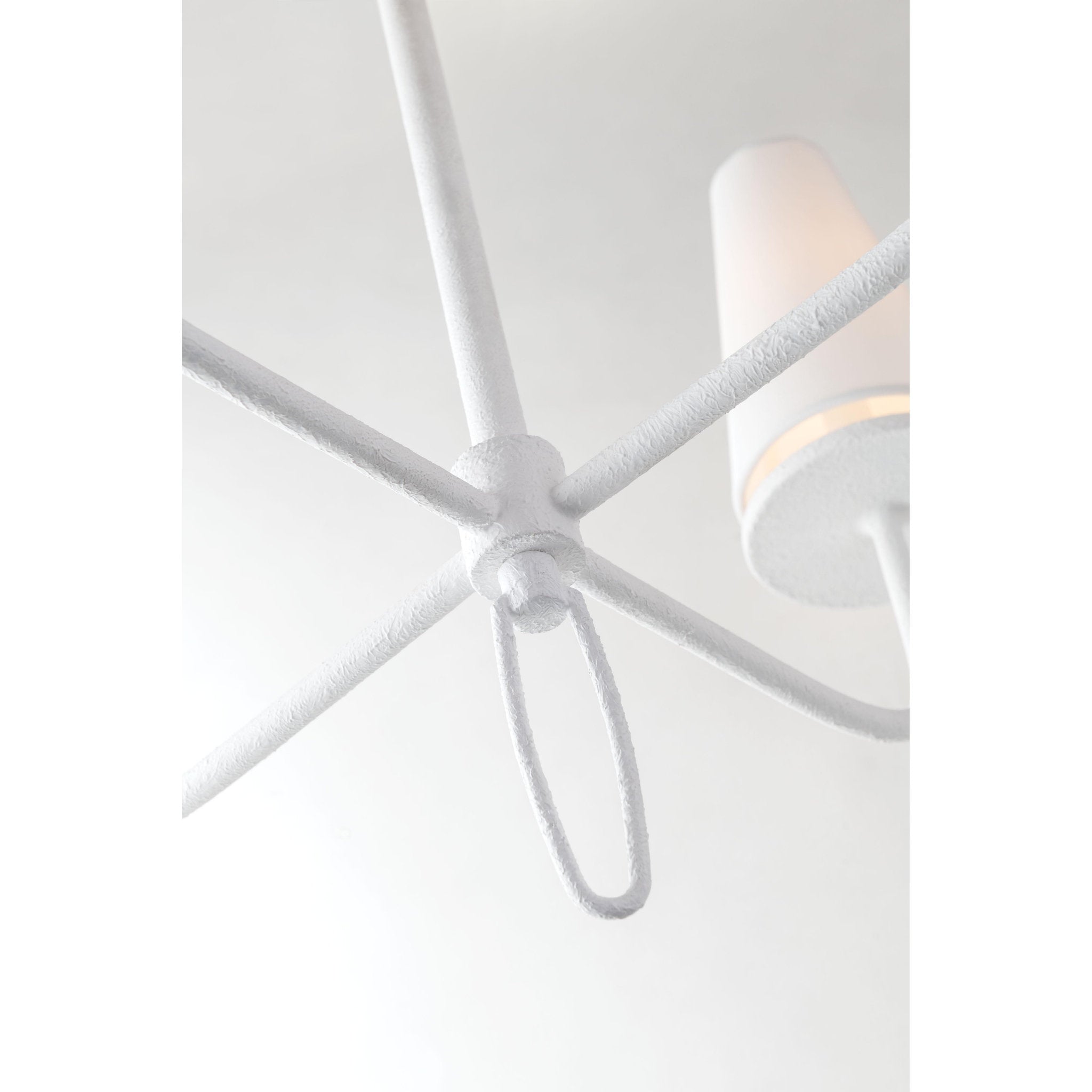 Curaeara Vintage-Industrie-Kronleuchter aus Messing und Stoff-Letslighting
