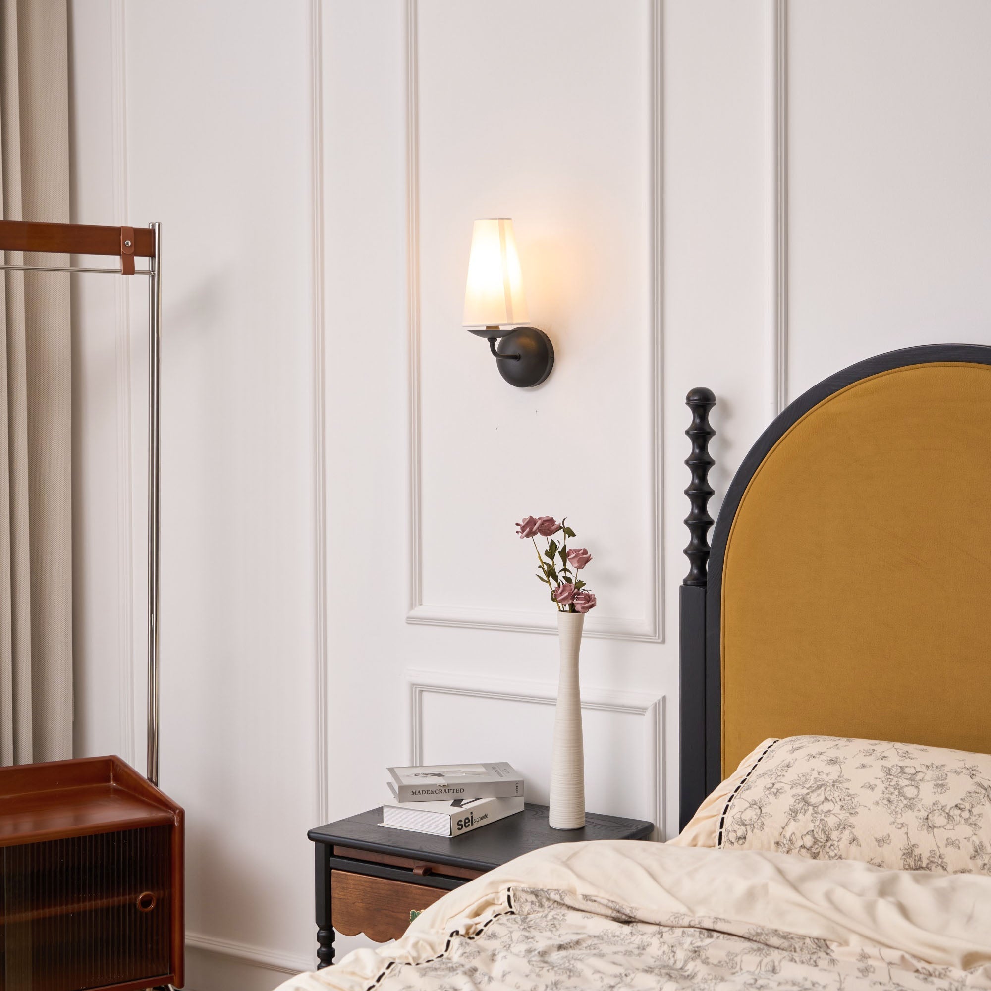 Avraee Wandleuchte Messing Stoff Modern Minimalistisch-Letslighting