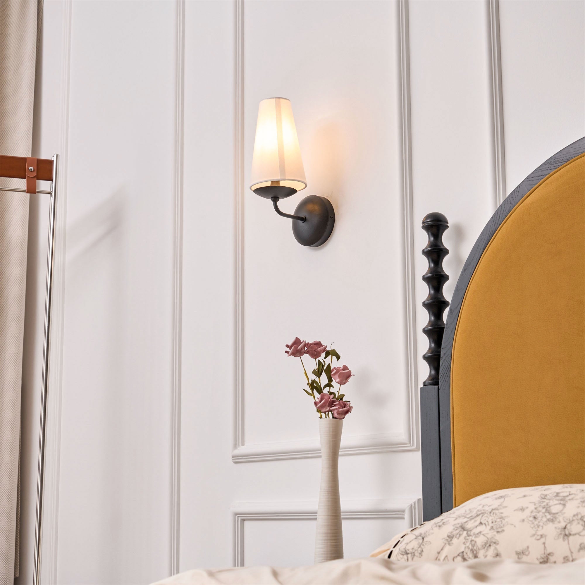 Avraee Wandleuchte Messing Stoff Modern Minimalistisch-Letslighting