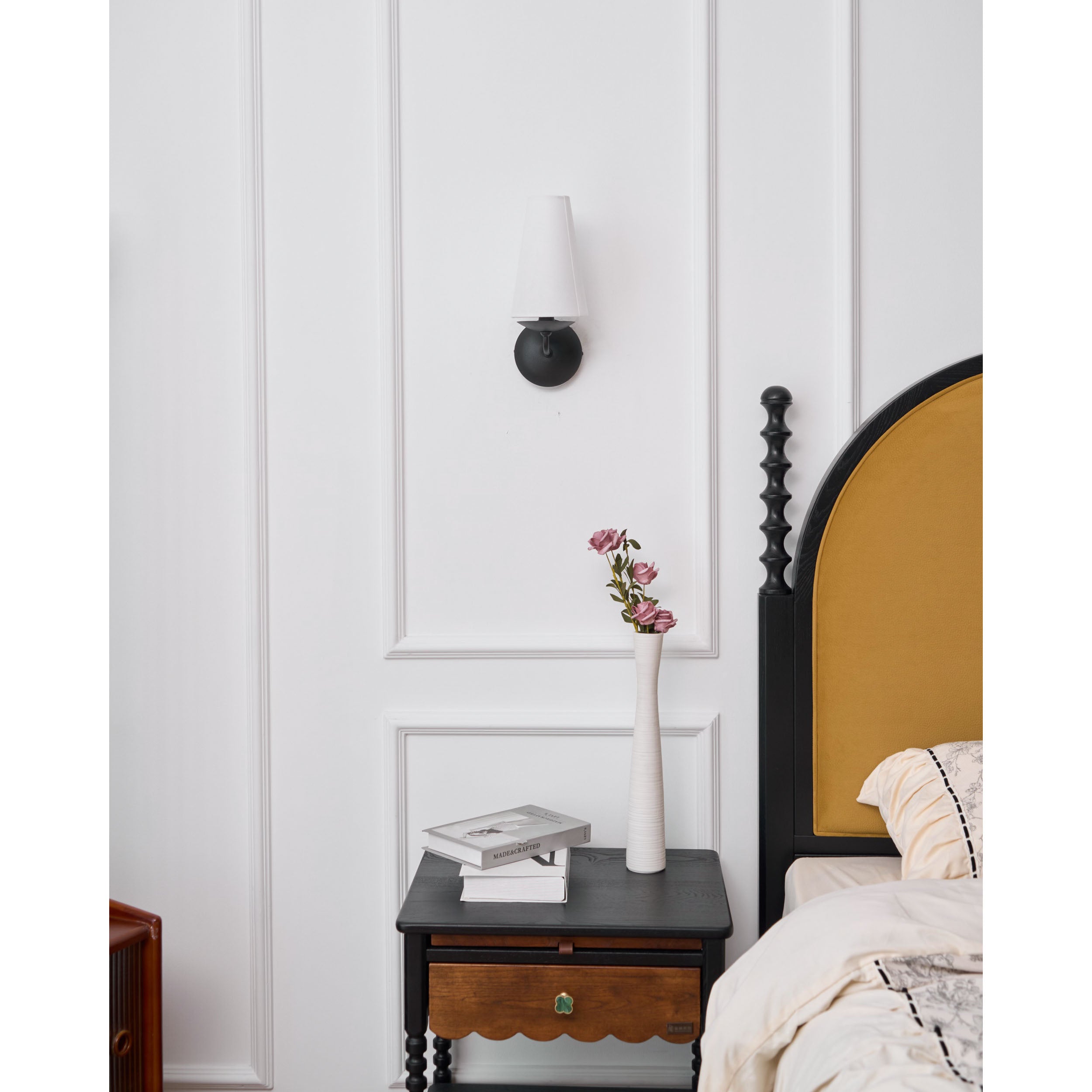 Avraee Wandleuchte Messing Stoff Modern Minimalistisch-Letslighting