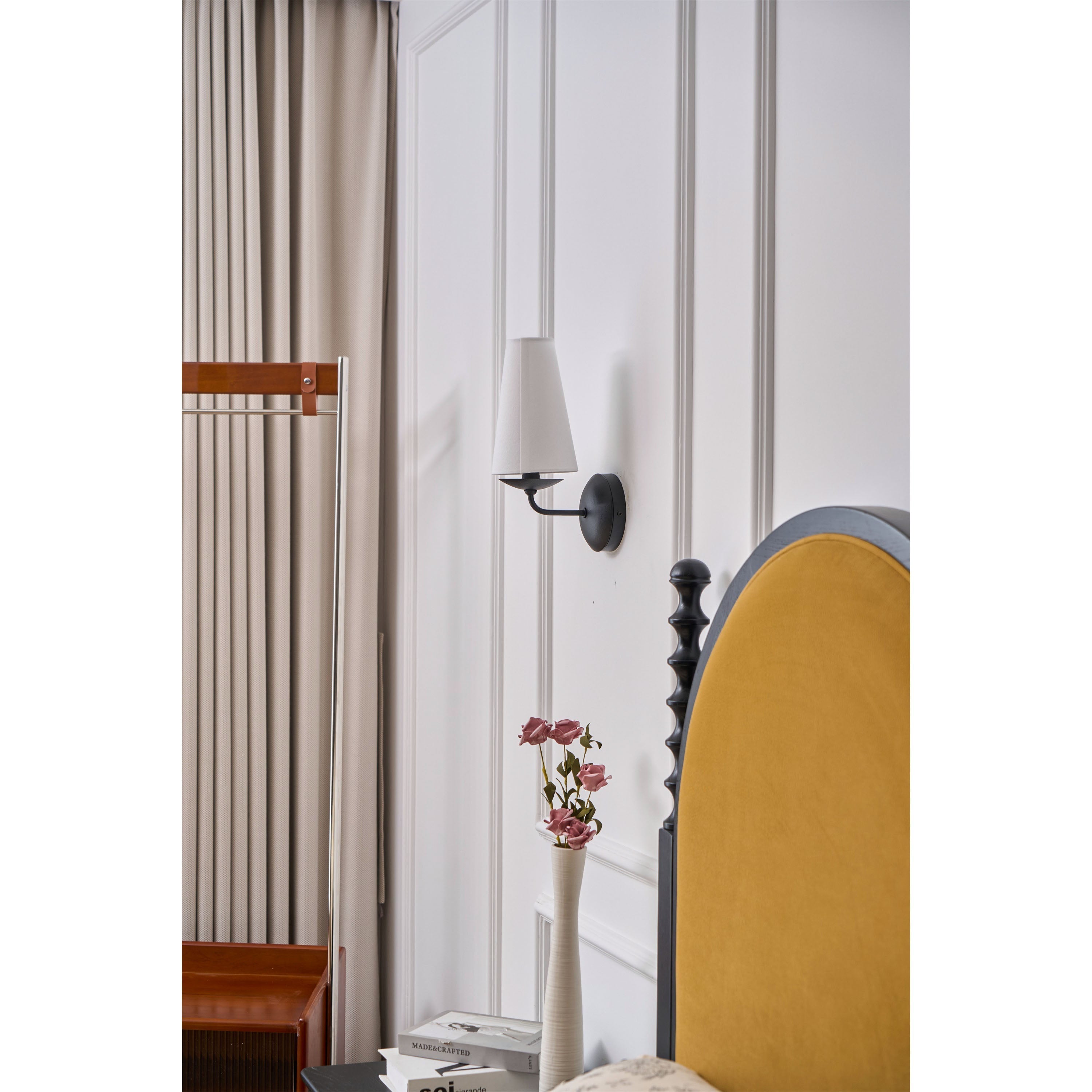 Avraee Wandleuchte Messing Stoff Modern Minimalistisch-Letslighting