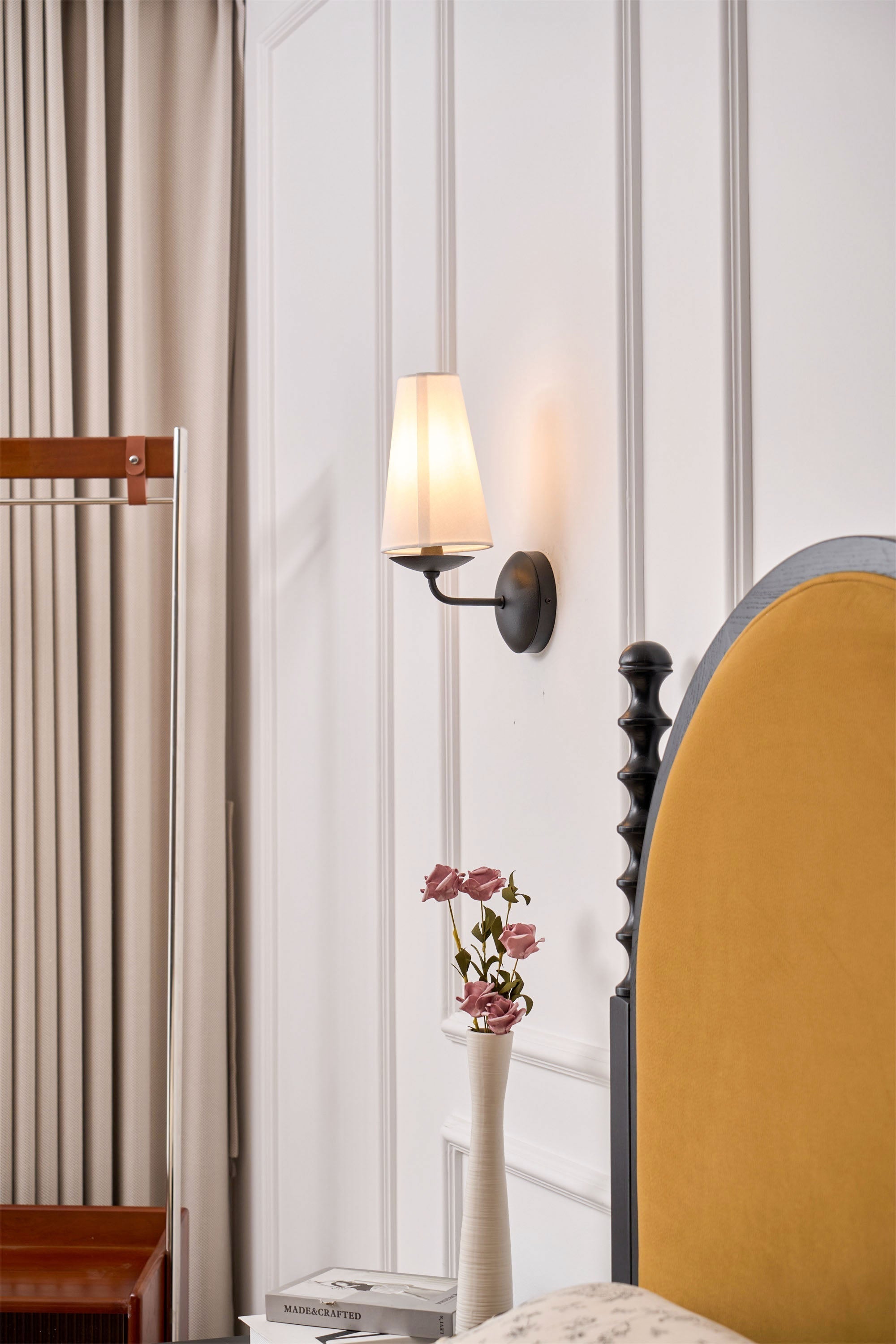 Avraee Wandleuchte Messing Stoff Modern Minimalistisch-Letslighting