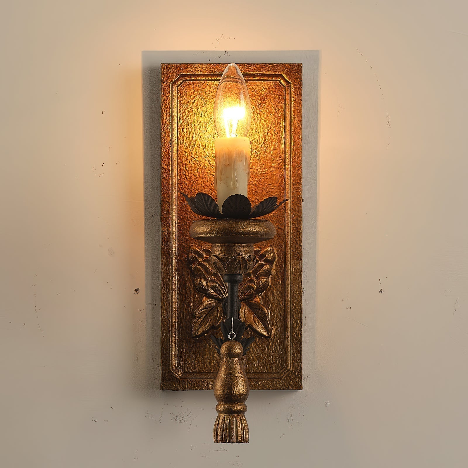 Lydorira Vintage Elegante Holz-Wandleuchte-Letslighting