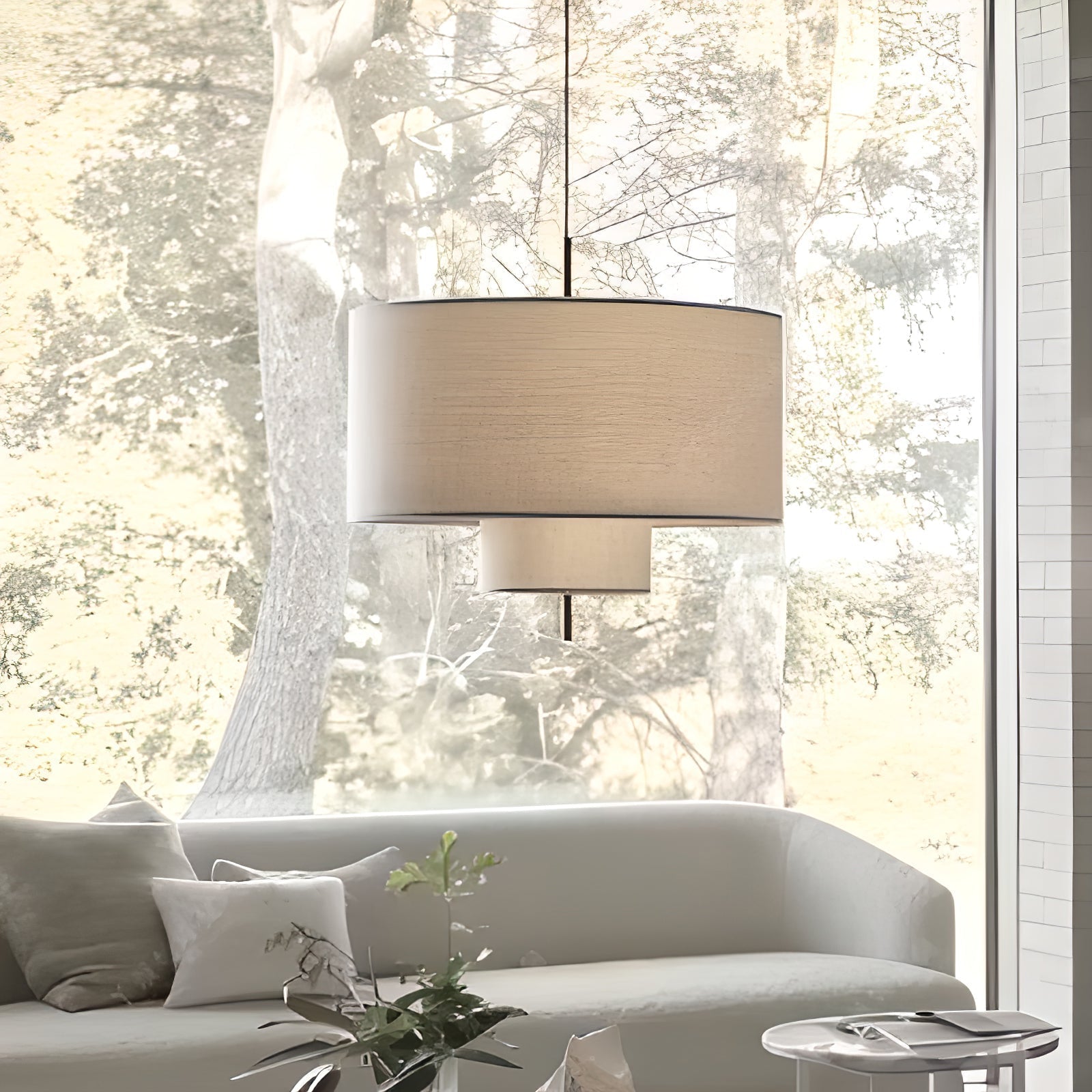 Ulphaa Modern Minimalistisch Stoff Pendelleuchte-Letslighting