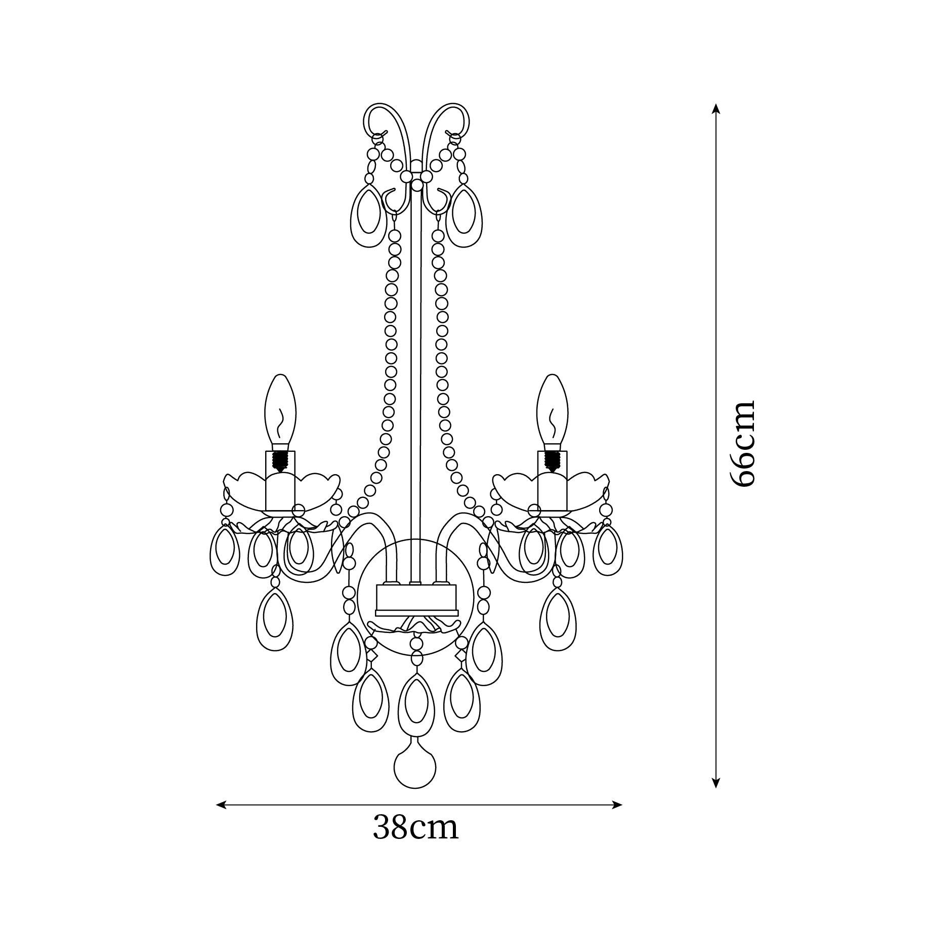 Wall Lamp Metal Crystal Pearls Ornate Elegant Chic Home Elegant - Letslighting