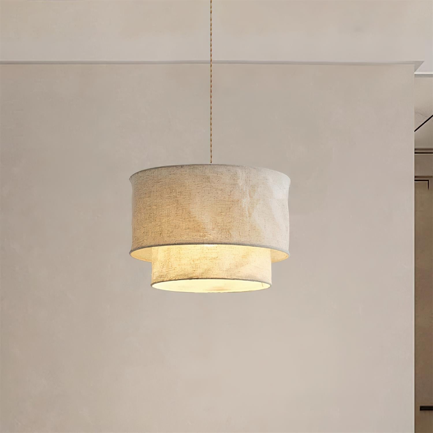 Nuvai Pendelleuchte aus Natürlichem Leinen-Letslighting