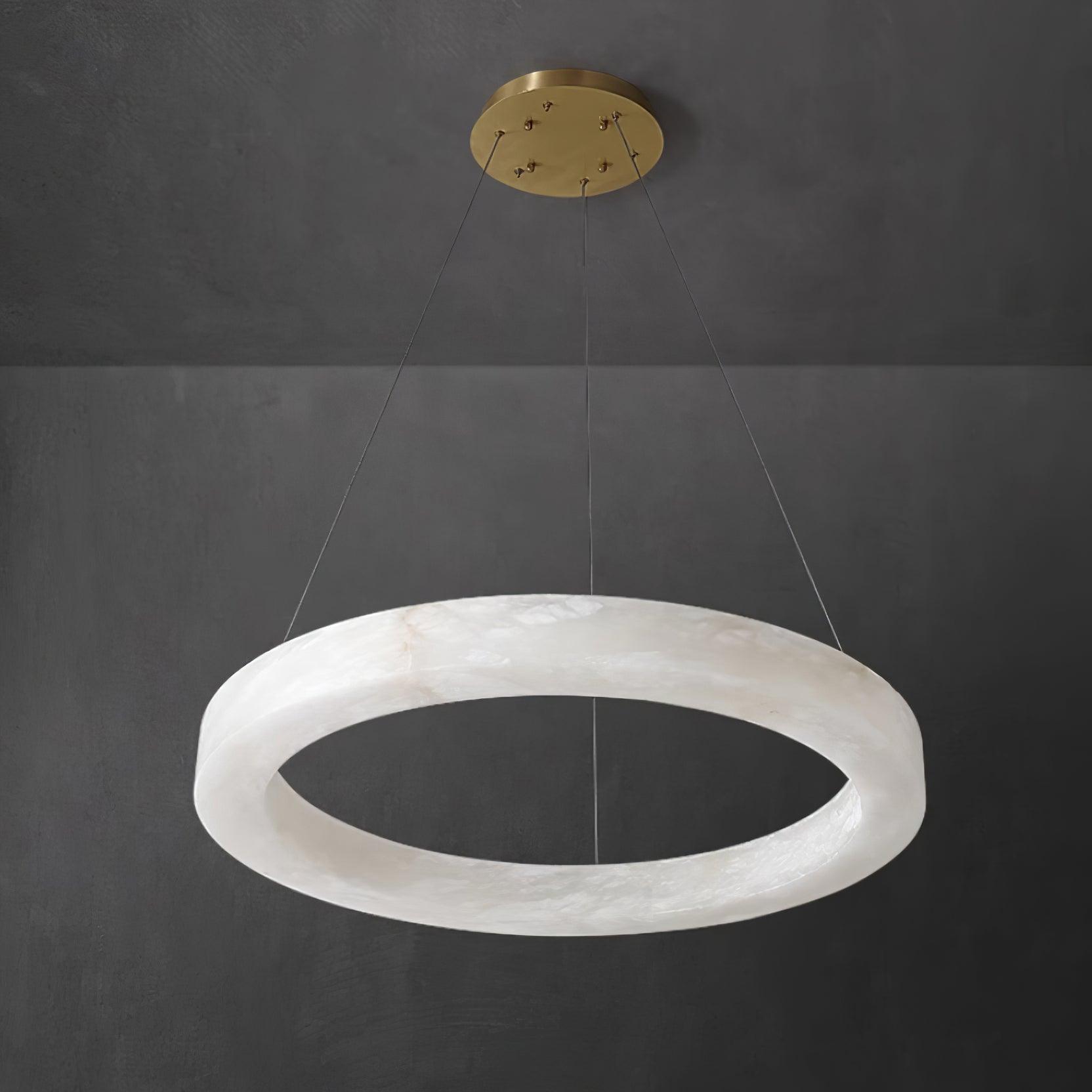 Olloros Alabaster Multi-Ring Pendant Light - Neutralighting