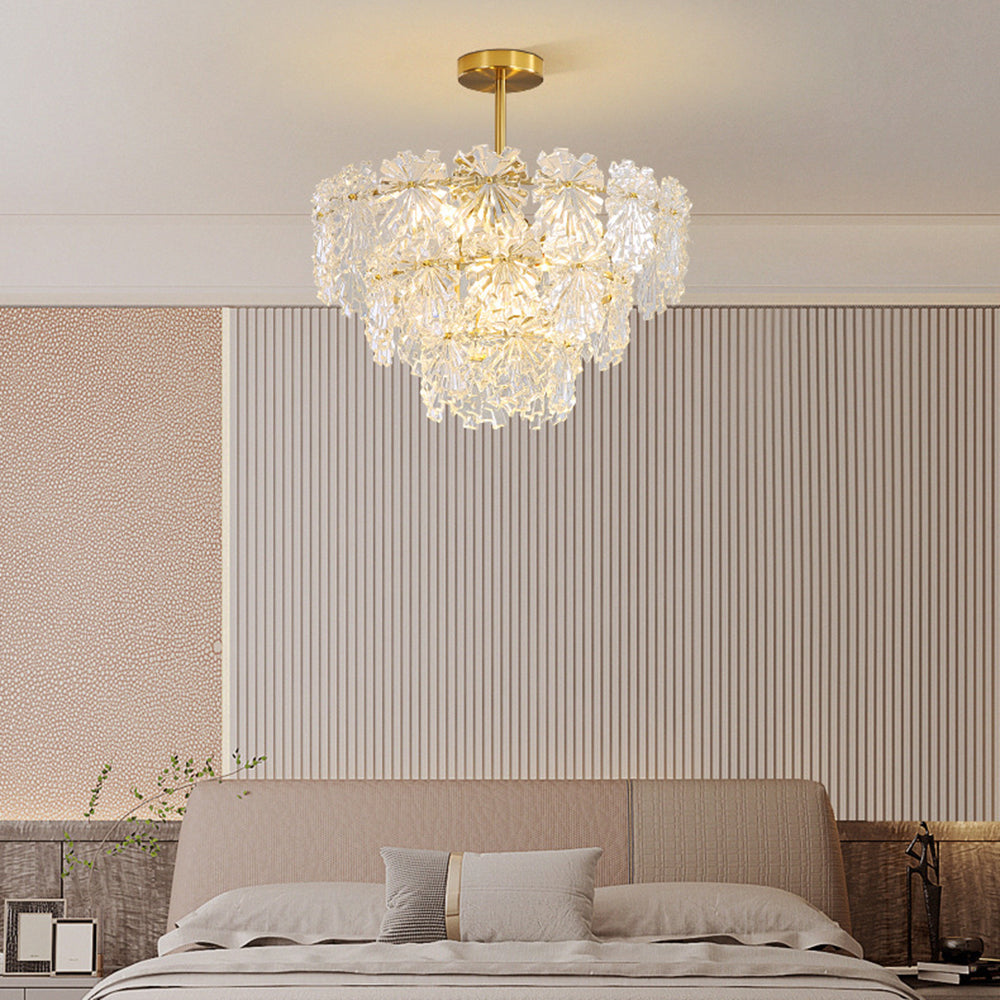 Kristy Elegante LED Pendelleuchte Metall Glas Wohnzimmer Schlafzimmer