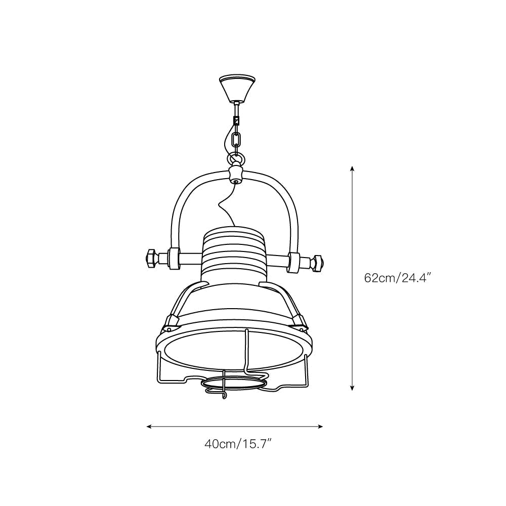 Evelor Vintage Industrial Pendelleuchte-Letslighting