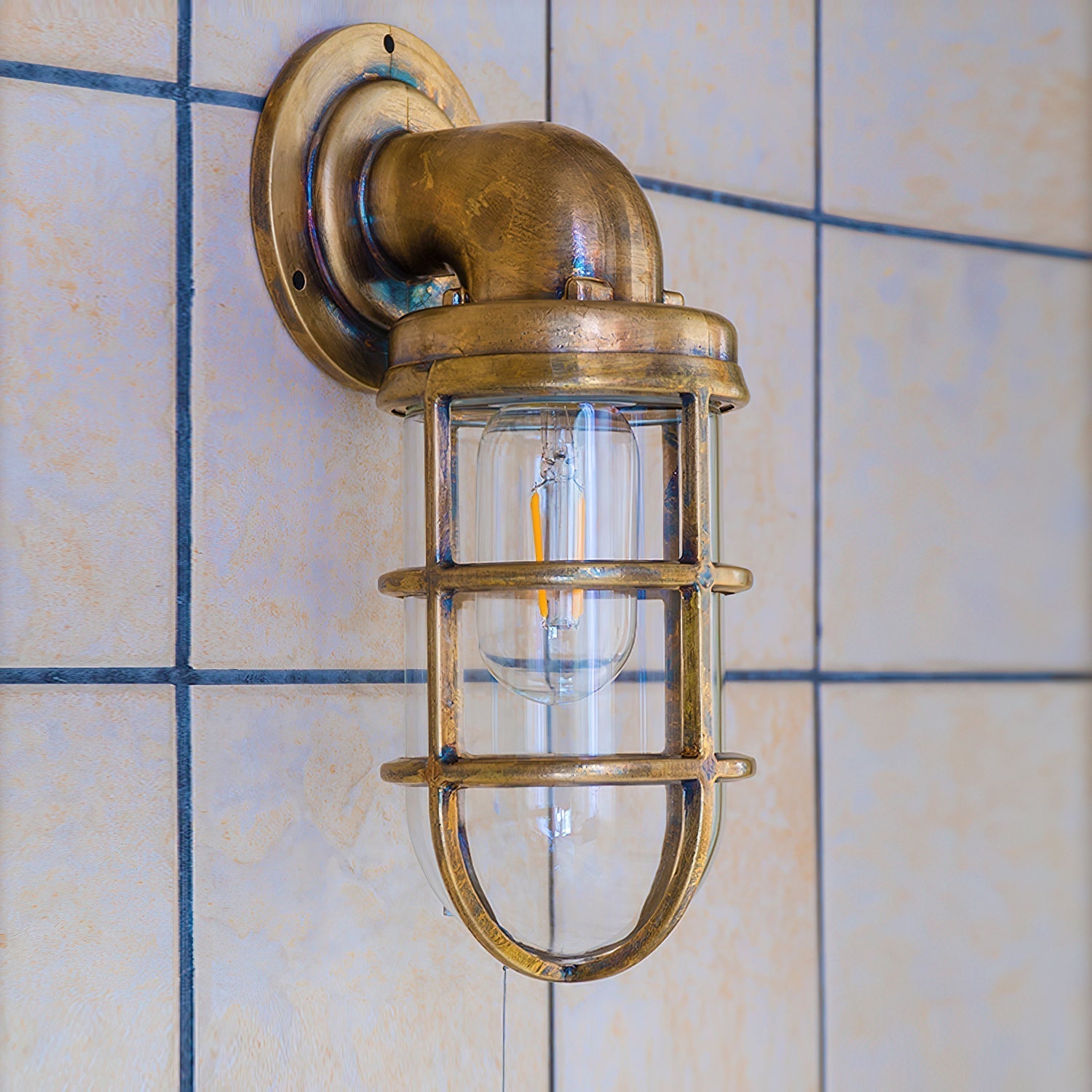 Evthaia Glas Vintage Industrial Wandleuchte-Letslighting